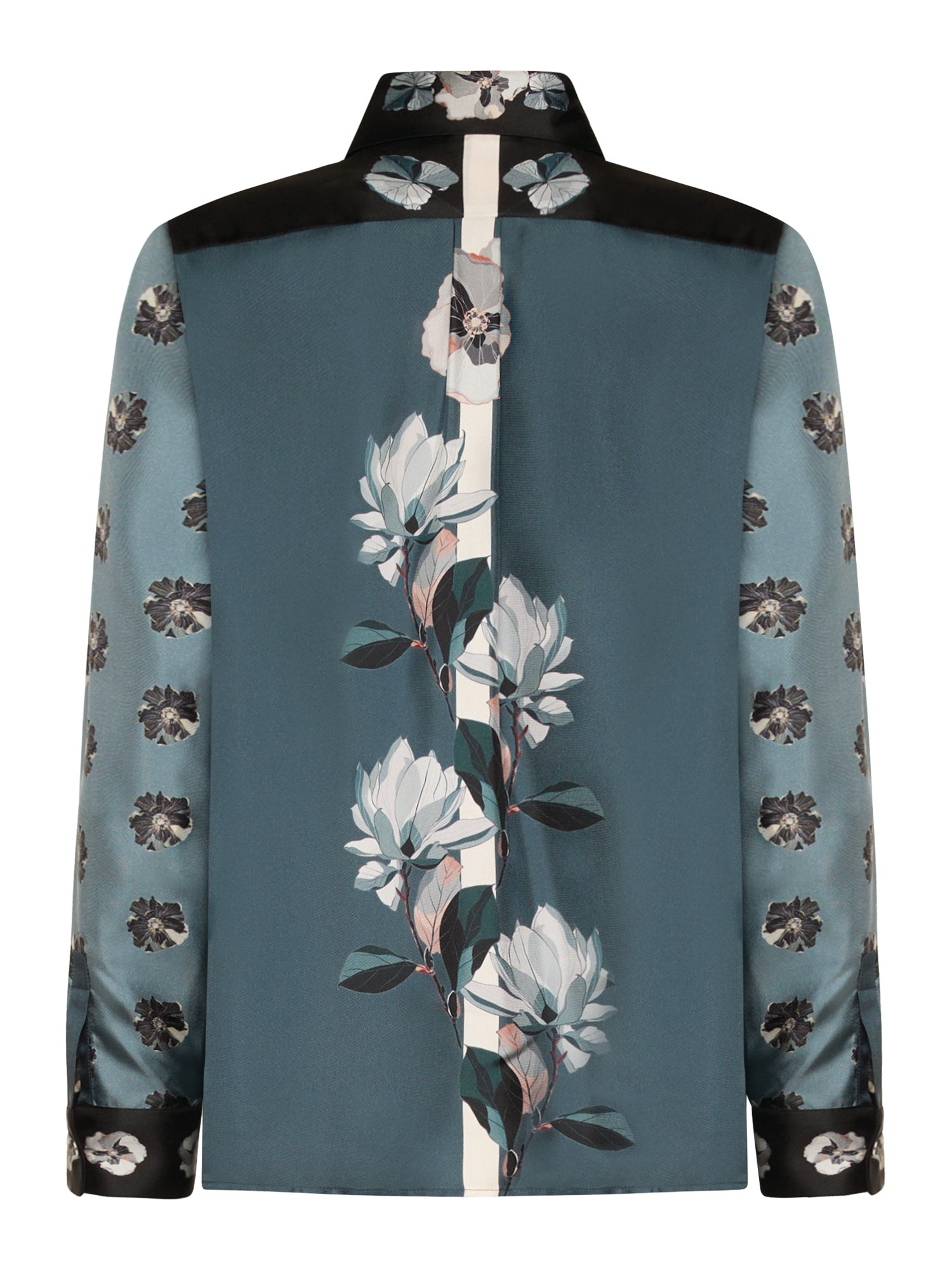 Silk Shirt Magnolia Print