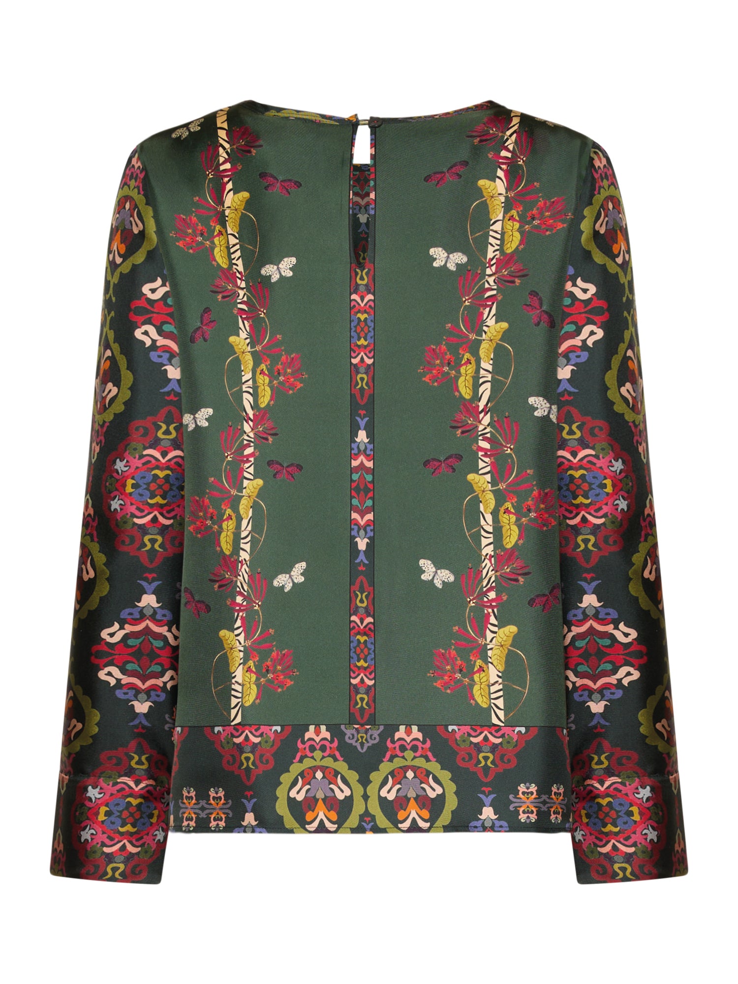 Silk Shirt Zebracactus Print