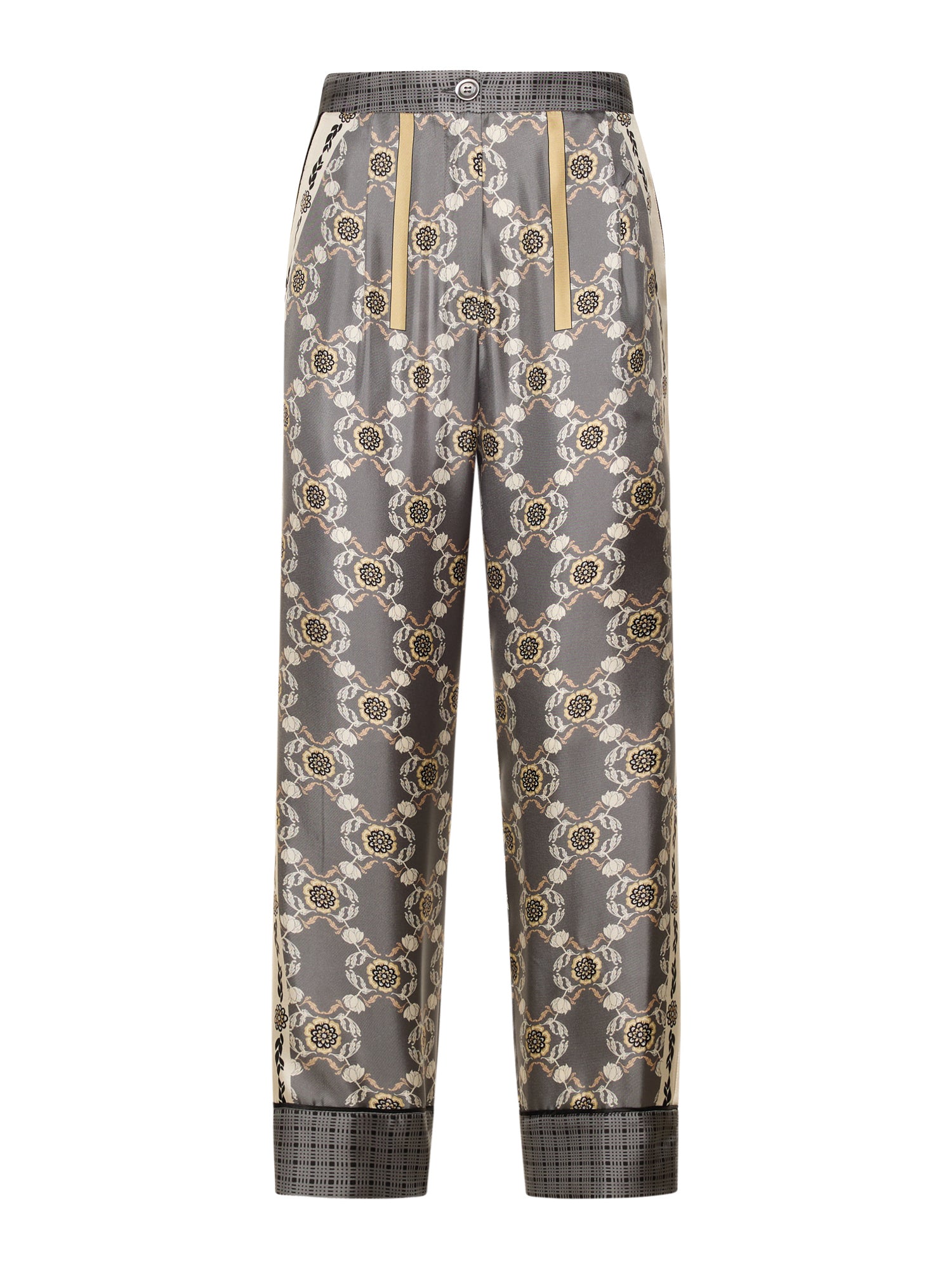 Fluid Silk Pants Panther Print