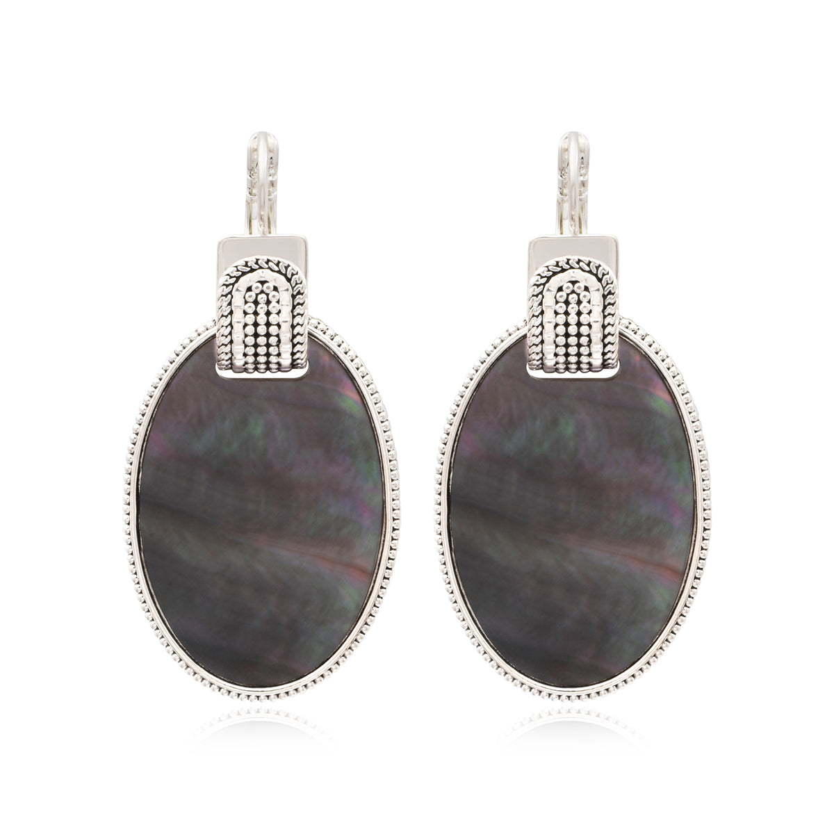 Ashanti pearl sleeper earrings – Grey