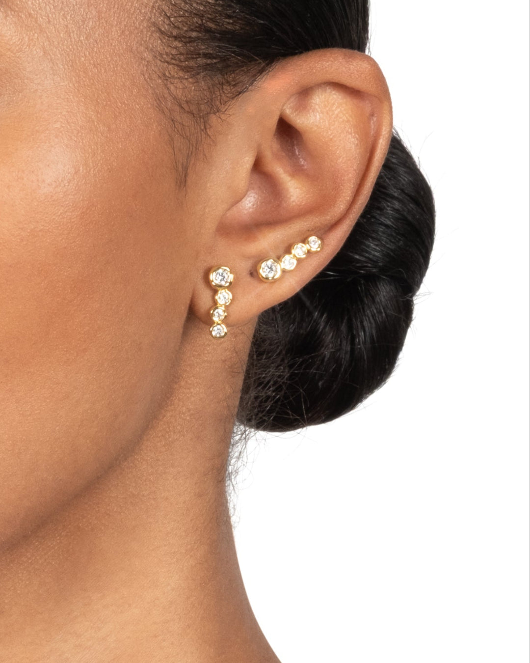 Asterales Gold Bar Earring