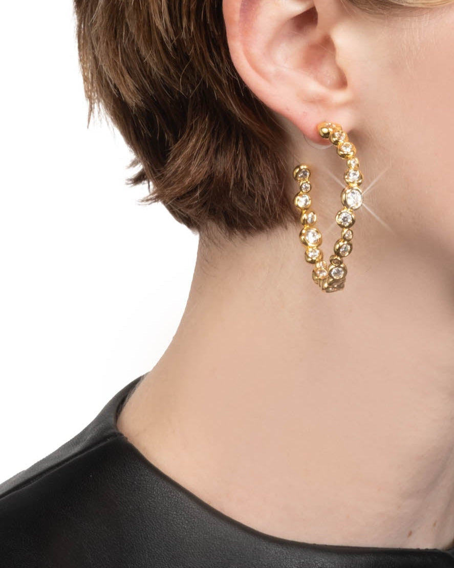 Asterales Gold Large Hoop Earring
