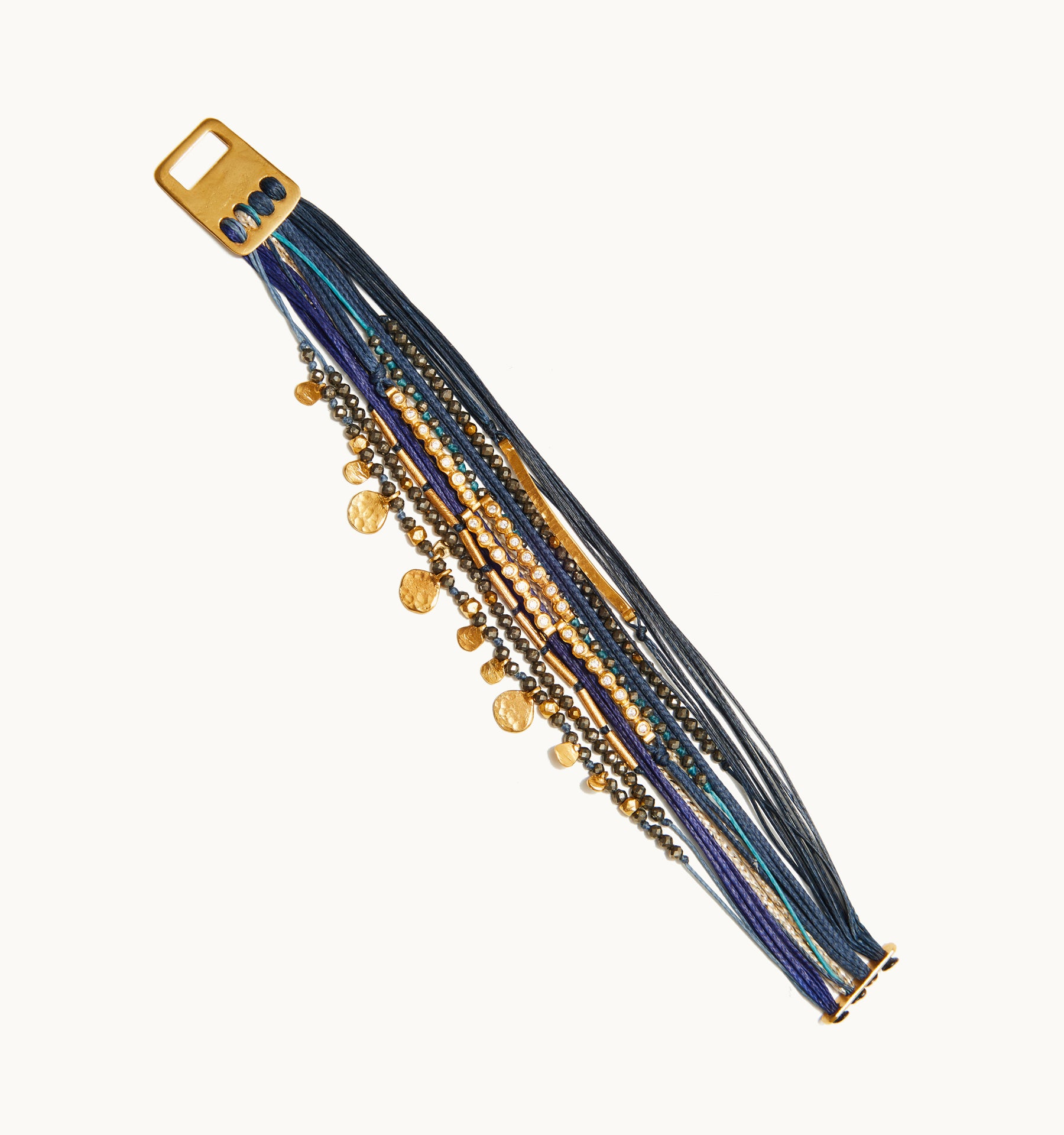 SMARTIES - Multi LIne Gold PLated Bracelet with Zircon