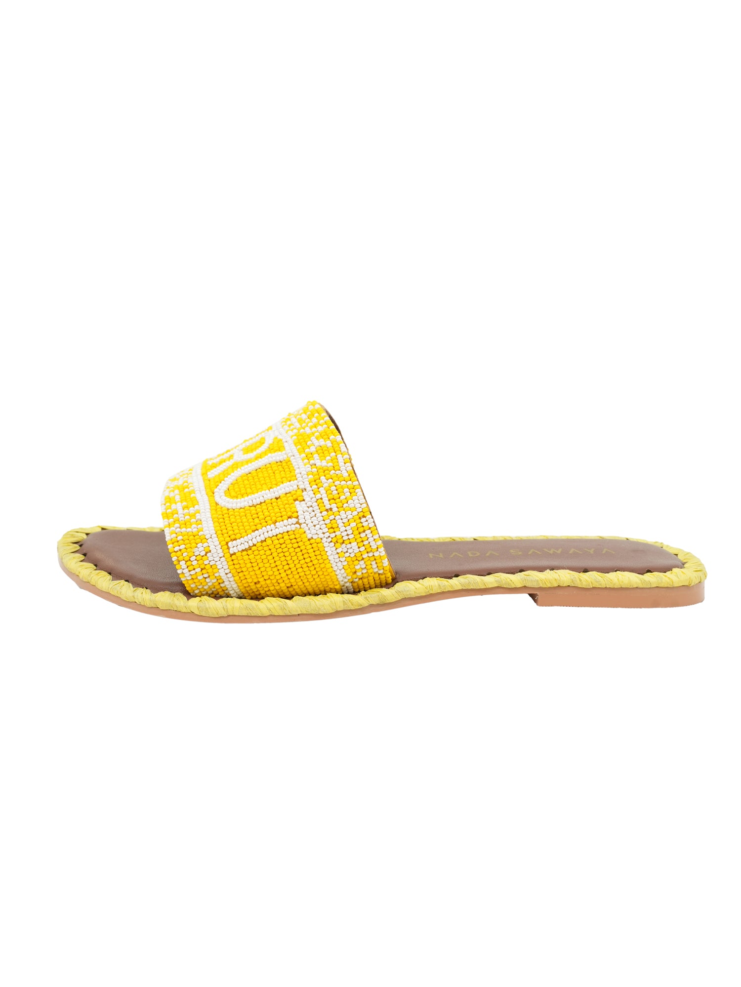 Beirut Beaded Sandals - Yellow