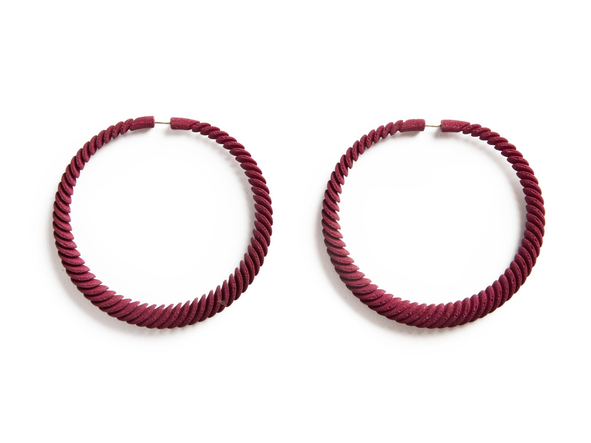 Bern Earrings 2 - Burgundy