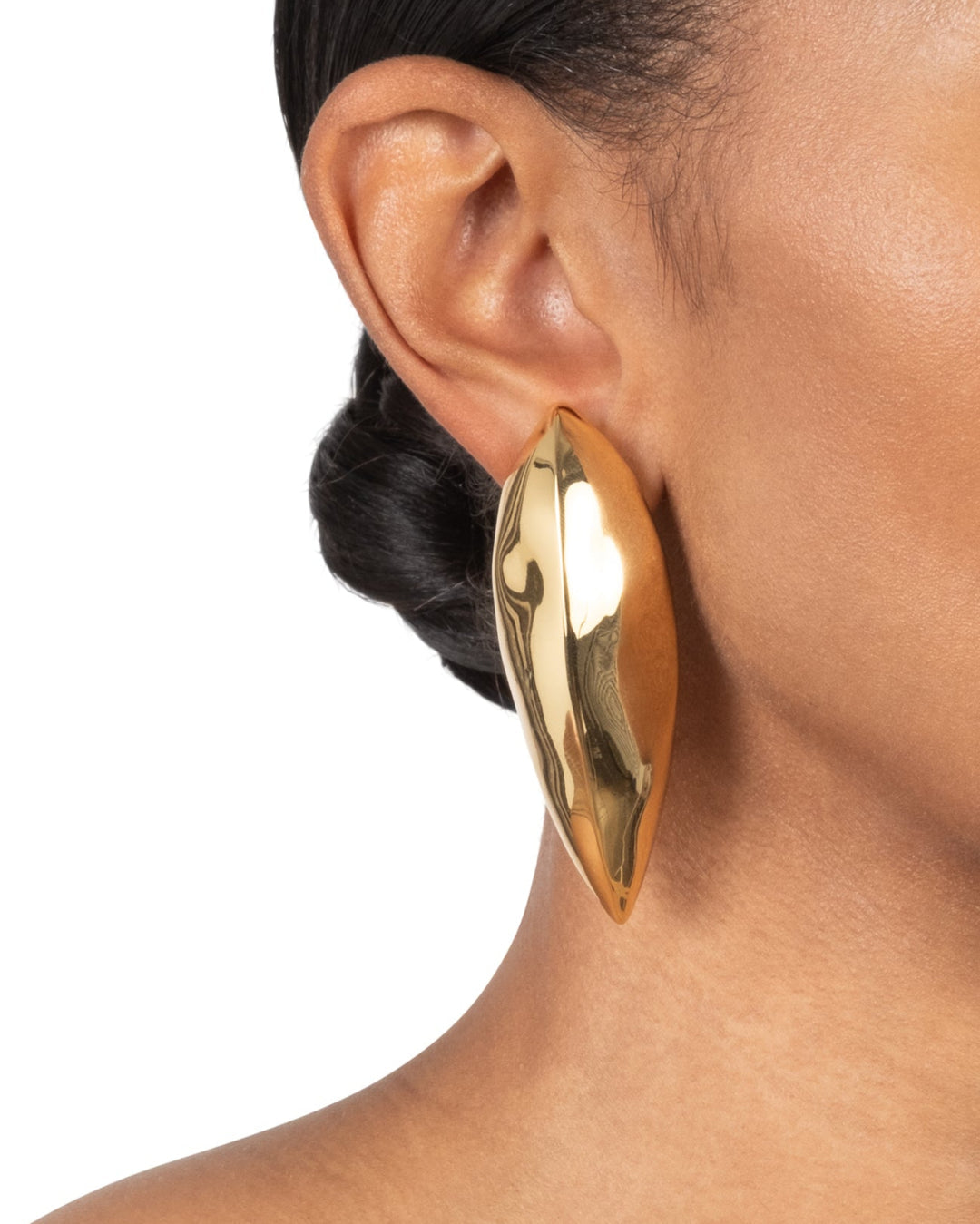 Brut Gold Armor Clip Earring