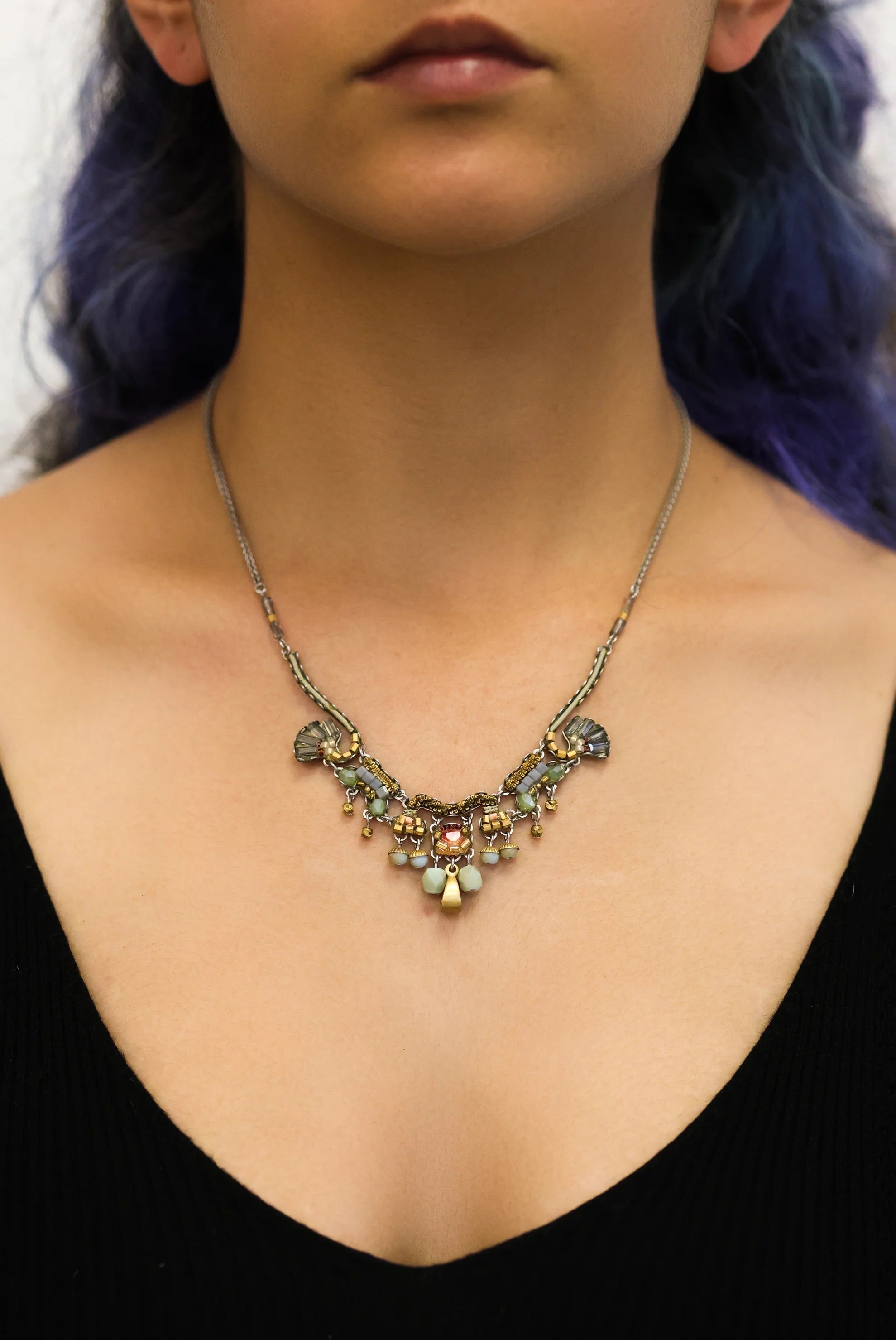 Small Delicate Necklace Metallic Medley Set, Dolu