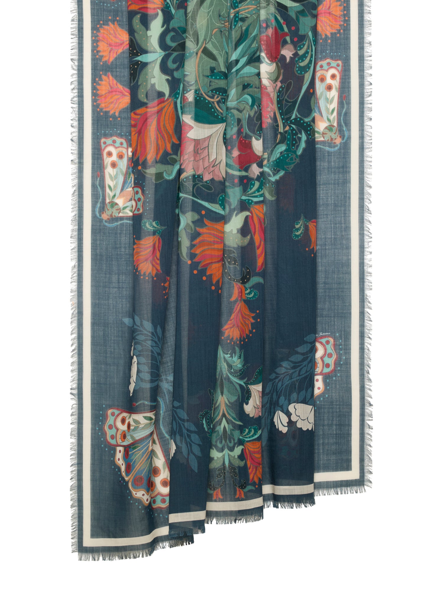 100% Wool Stole Moth Print