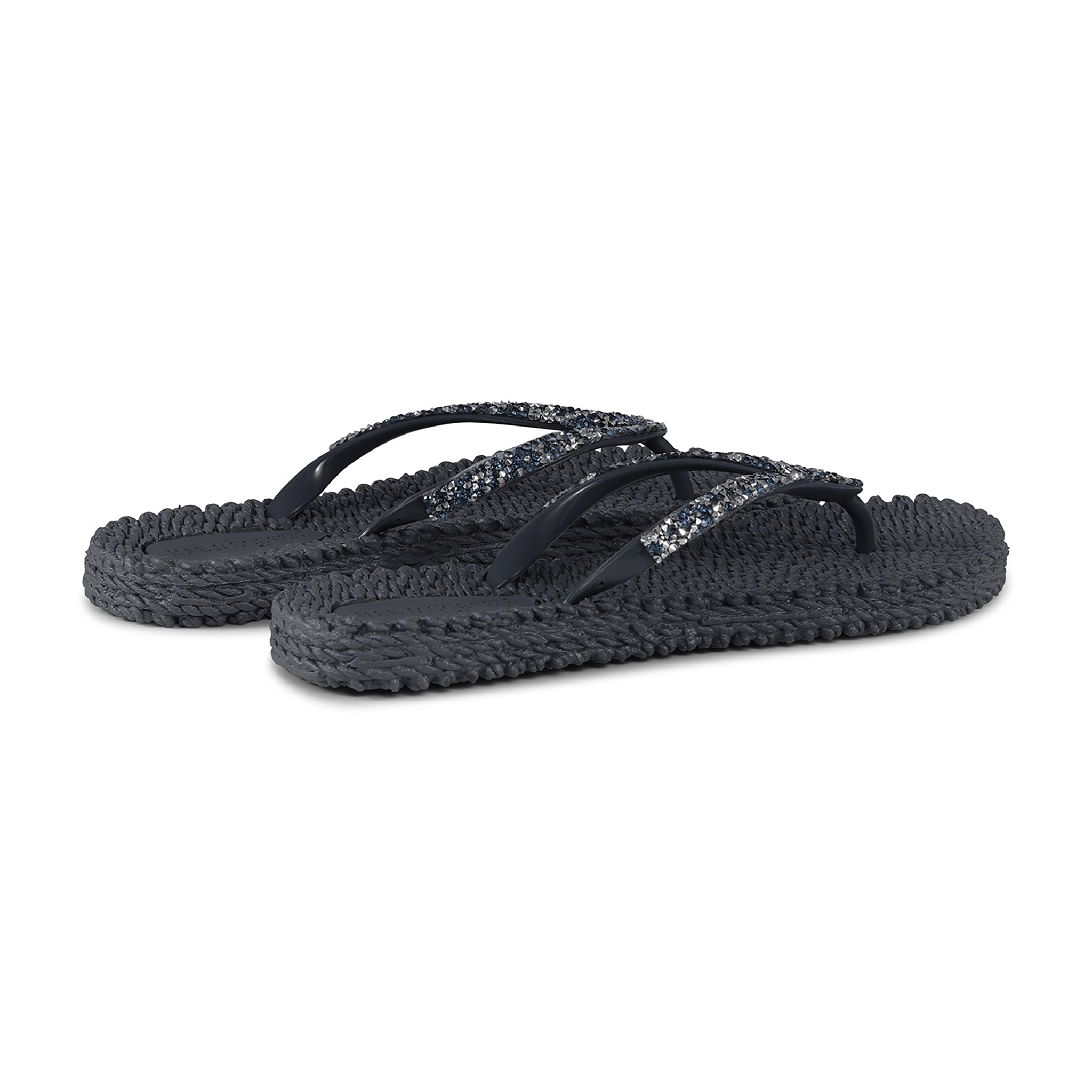 Flip Flop With Crystals - Dark Indigo