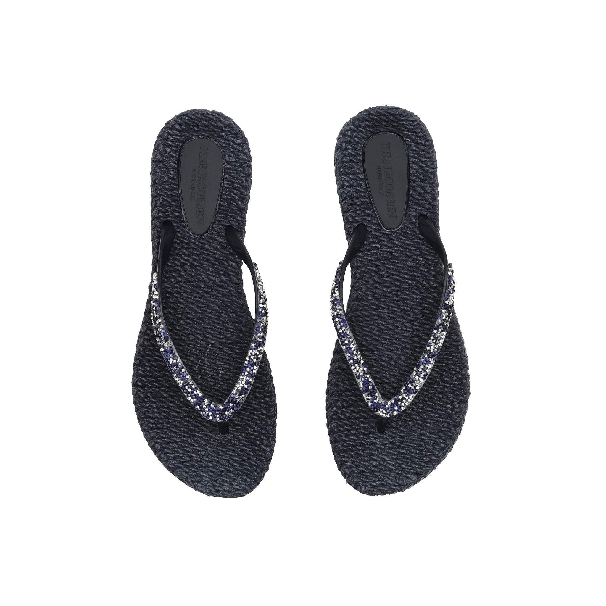 Flip Flop With Crystals - Dark Indigo