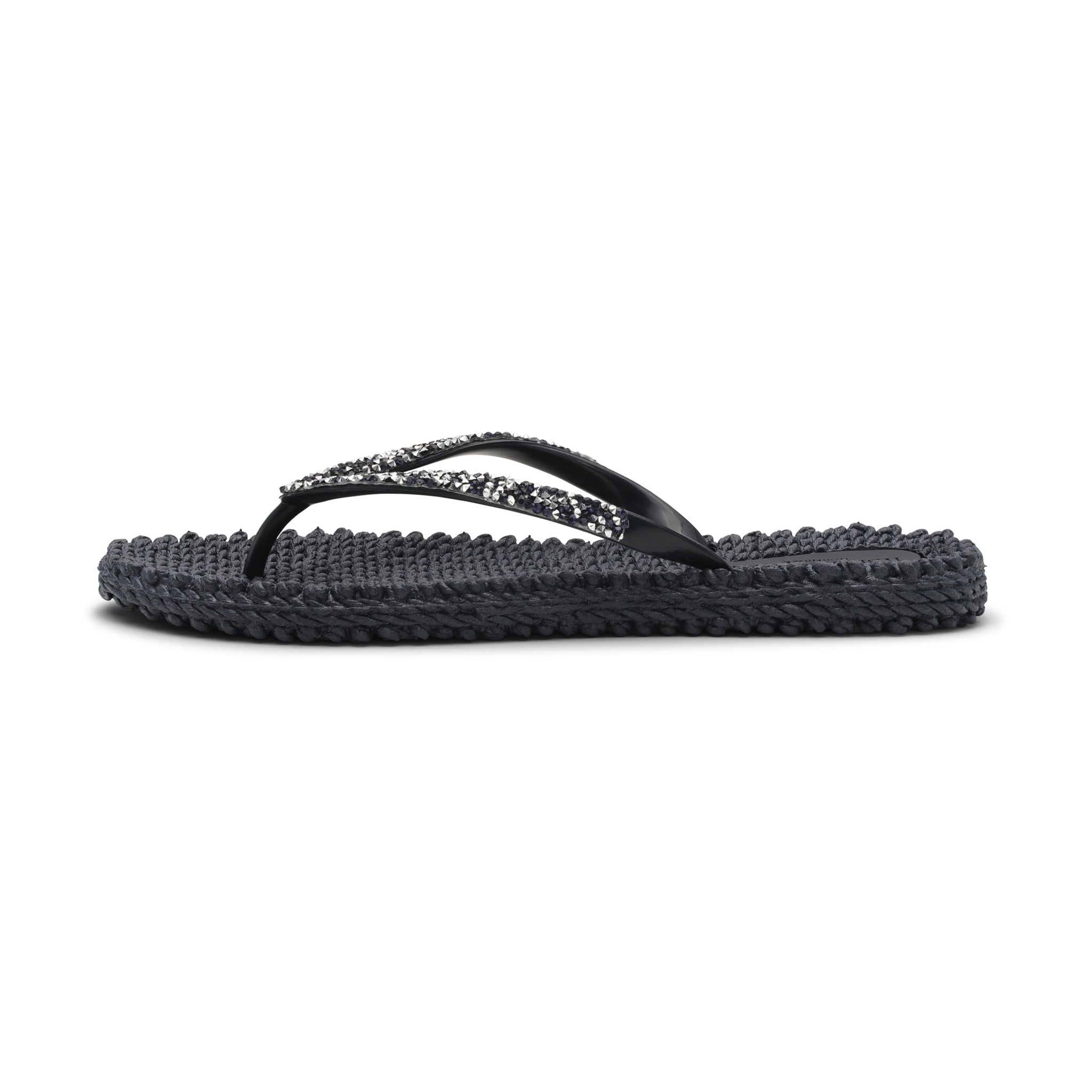 Flip Flop With Crystals - Dark Indigo
