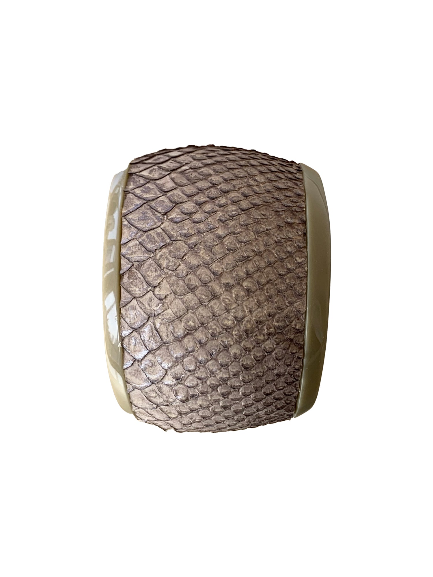 Resin Cuff Bracelet - Khaki / Taupe