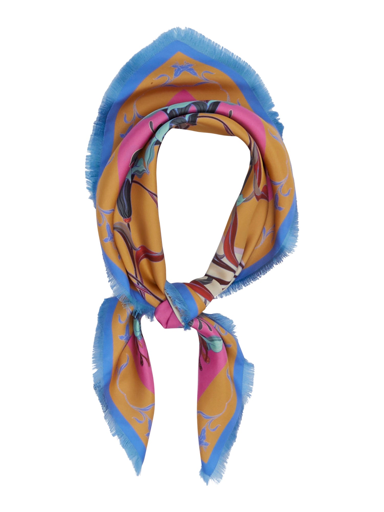 Double Printed Silk Scarf Symmetric