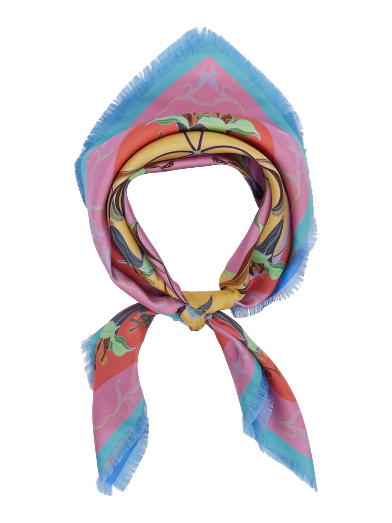 Double Printed Silk Scarf Symmetric