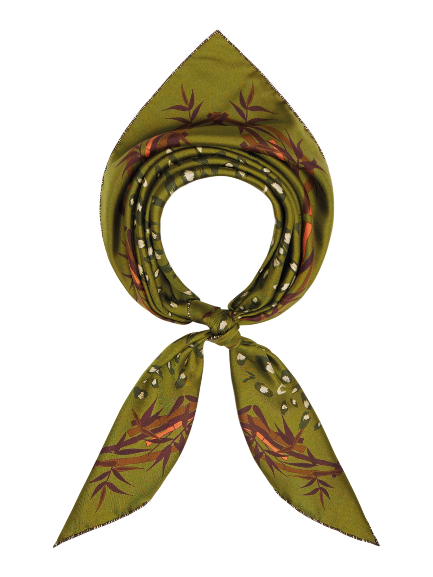 Reversible Silk 90x90  Square Scarf Animalier Print