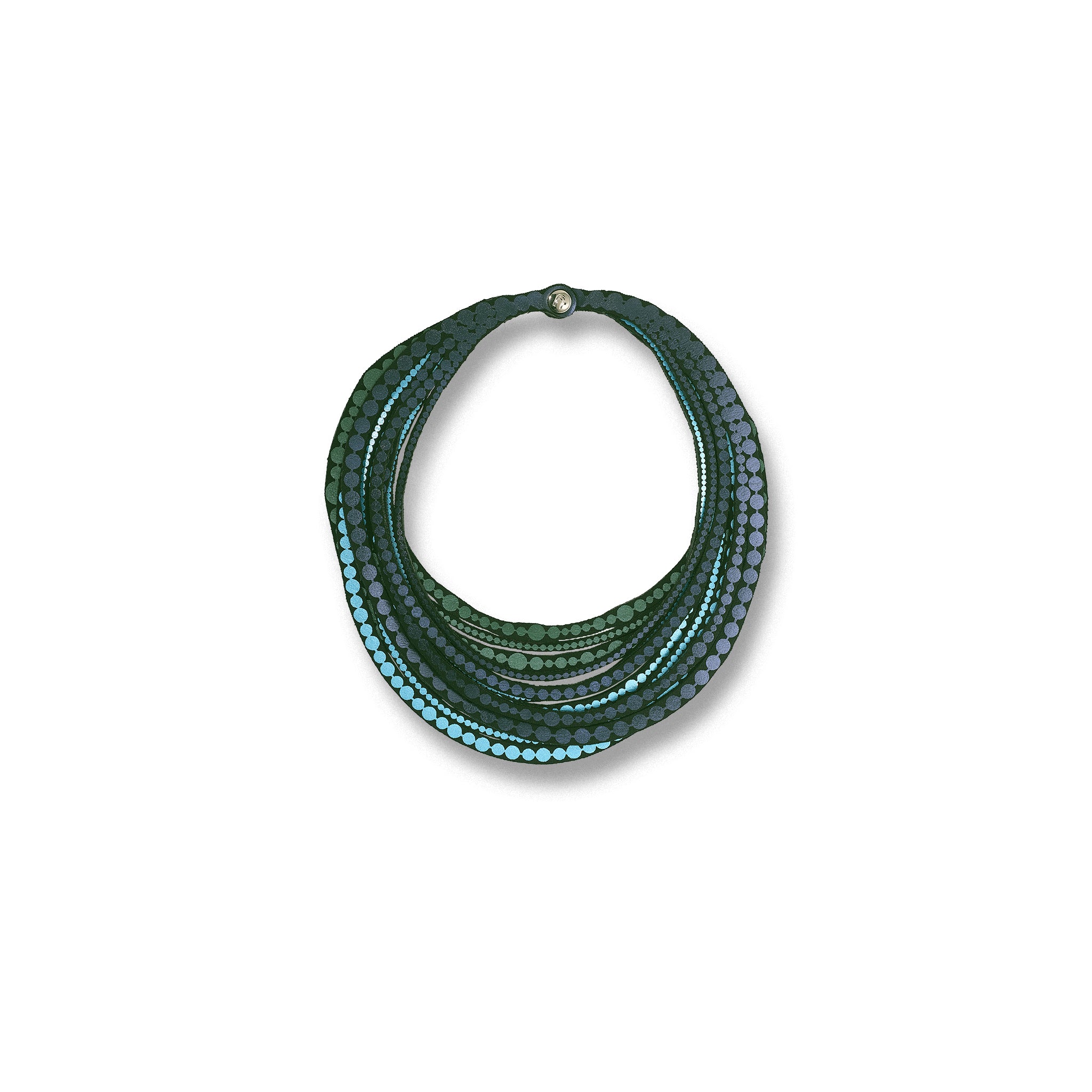 CIRCULAR PEARLS denim matturquoise olive