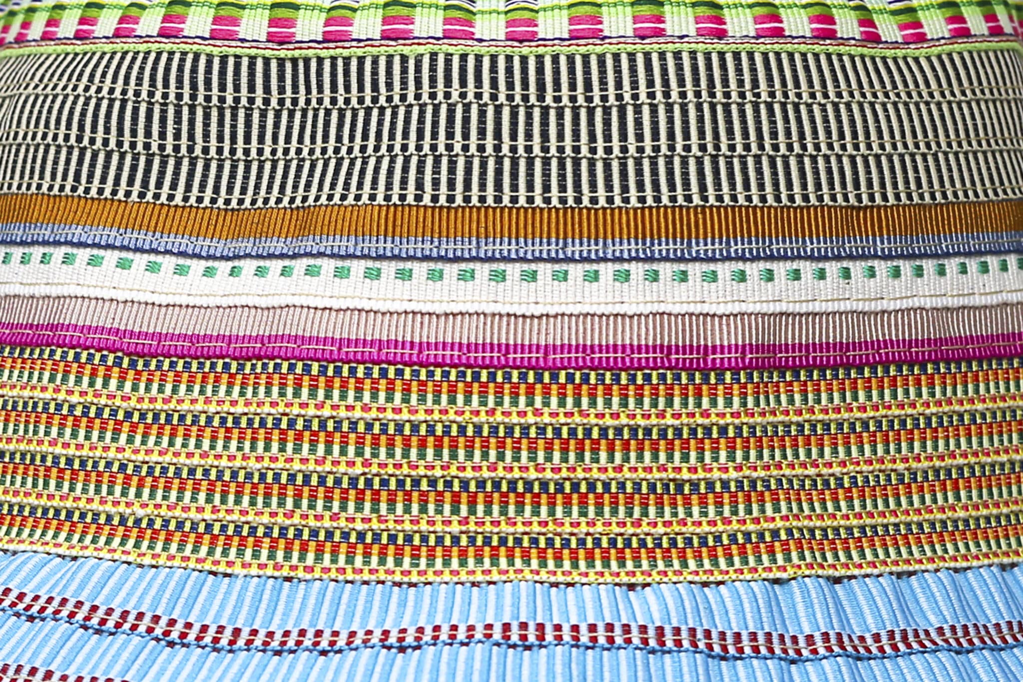 Rainbow Stripe Ribbed Woven Hat
