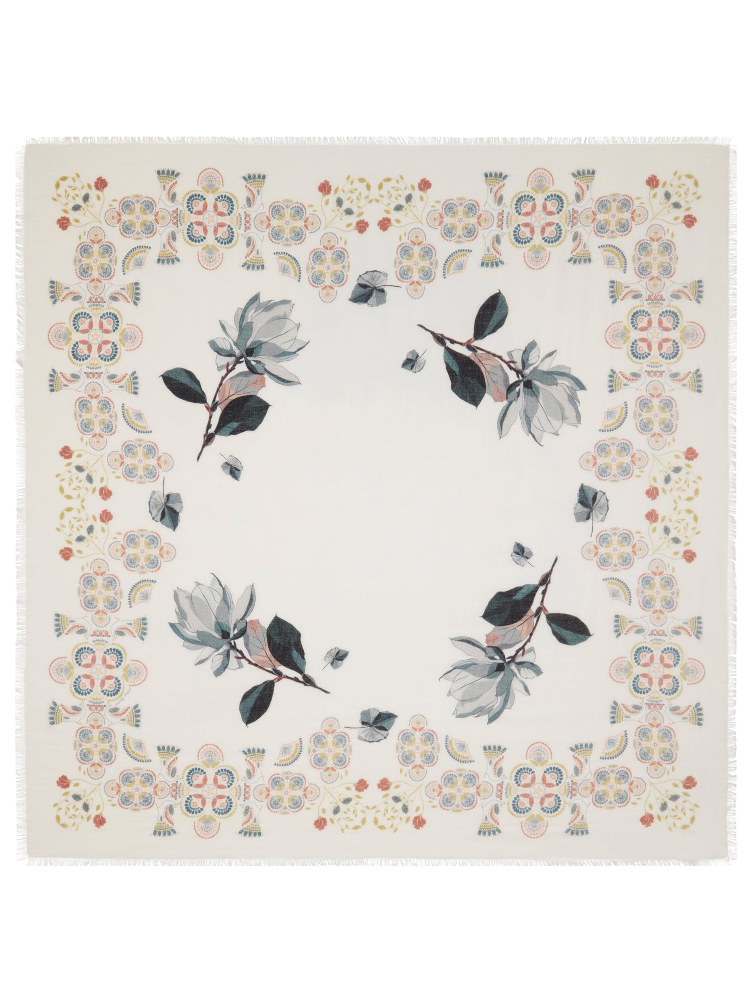 Wool-Silk 135x135  Scarf Panther Print