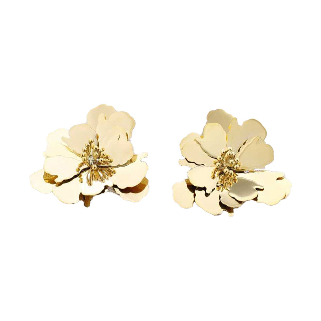 Earrings steel Flower - Gold