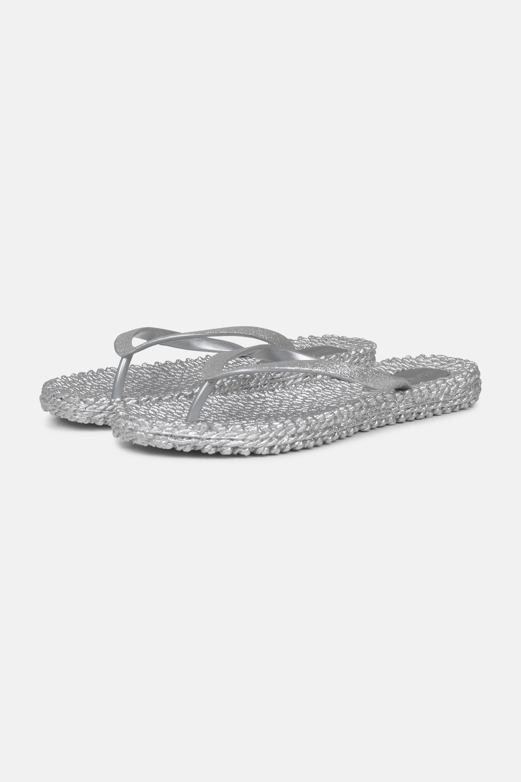 Flip Flop With Glitter - Silver