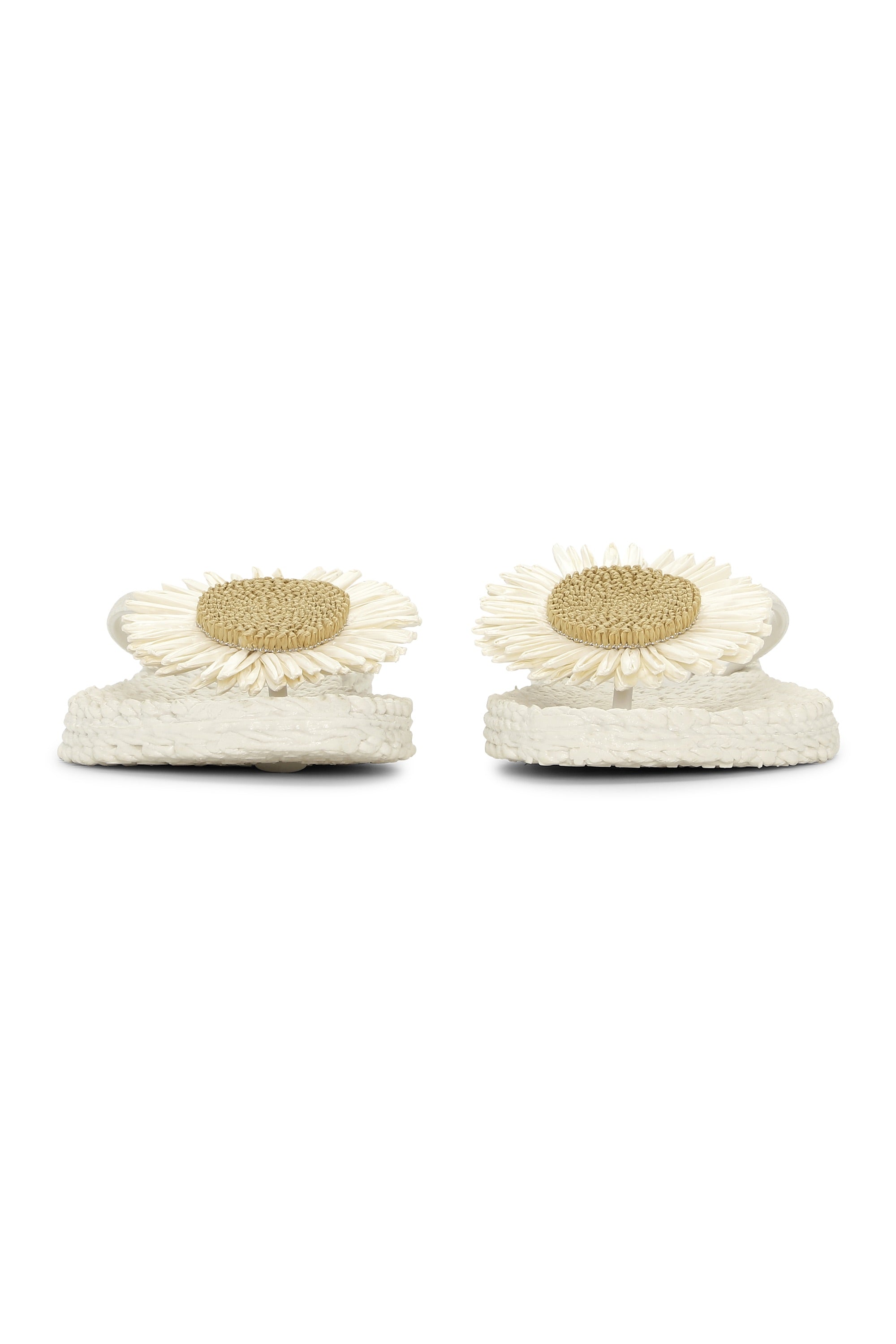 Flip Flop With Flower - Creme