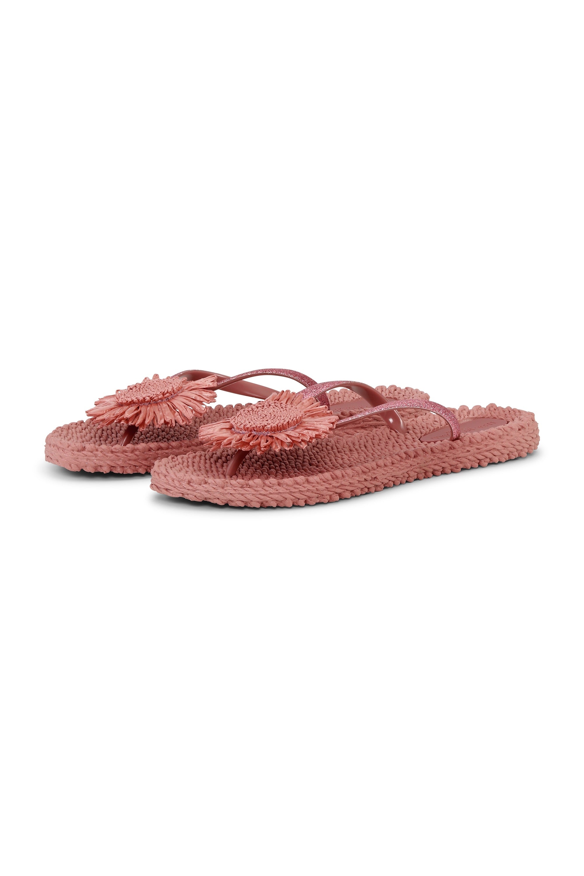 Flip Flop With Flower - Rouge