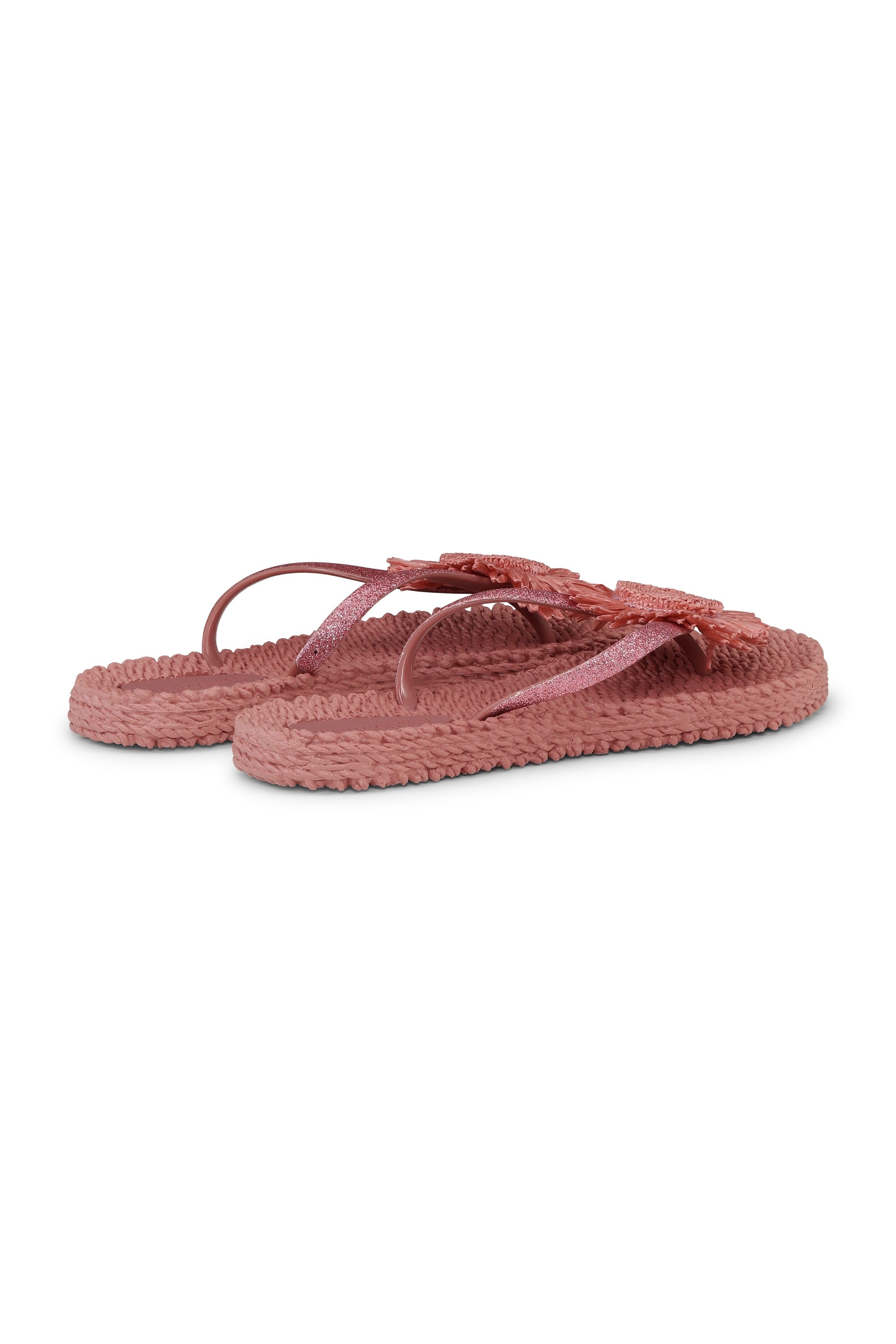 Flip Flop With Flower - Rouge