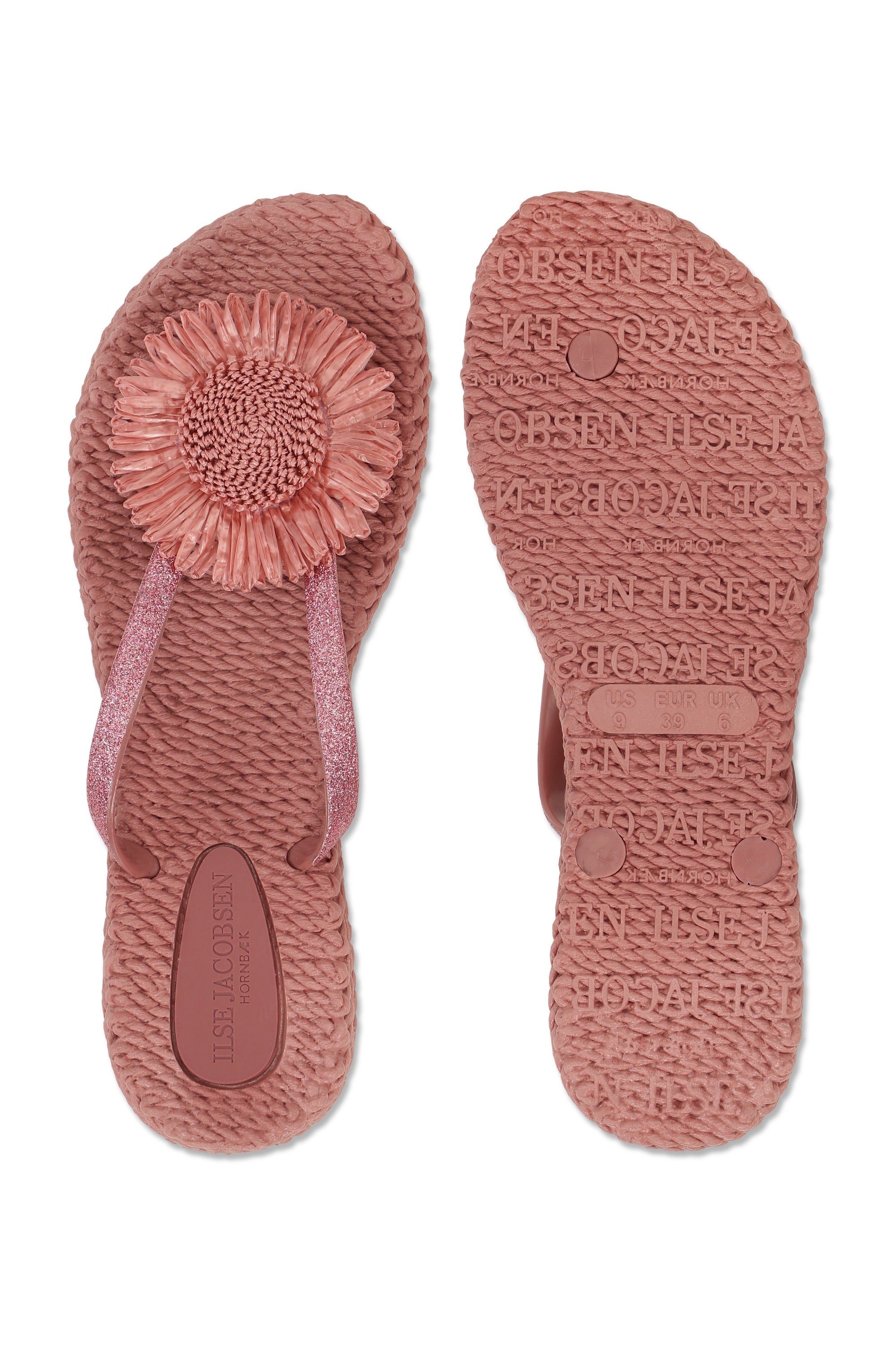 Flip Flop With Flower - Rouge