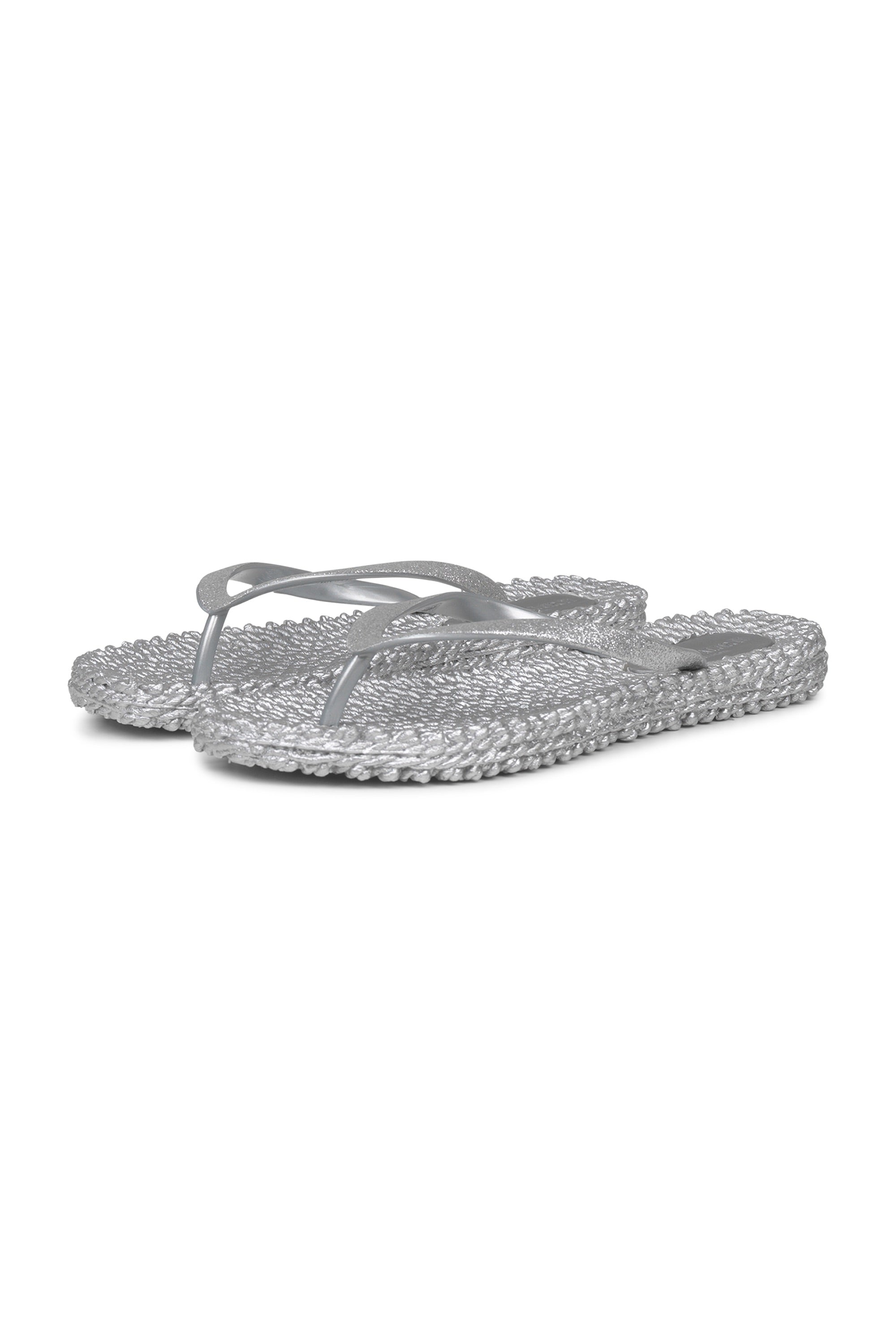 Flip Flop With Glitter - Silver