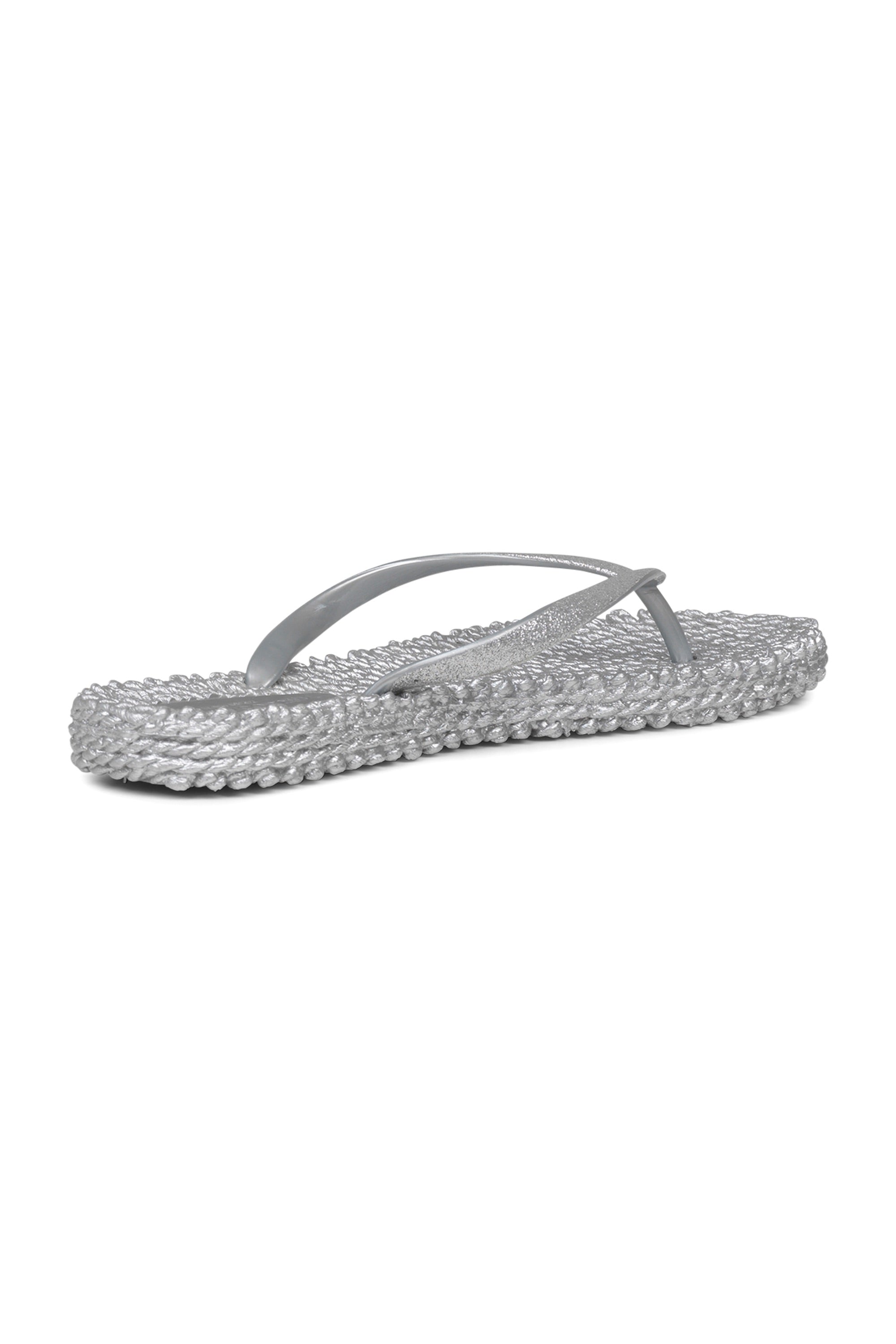 Flip Flop With Glitter - Silver