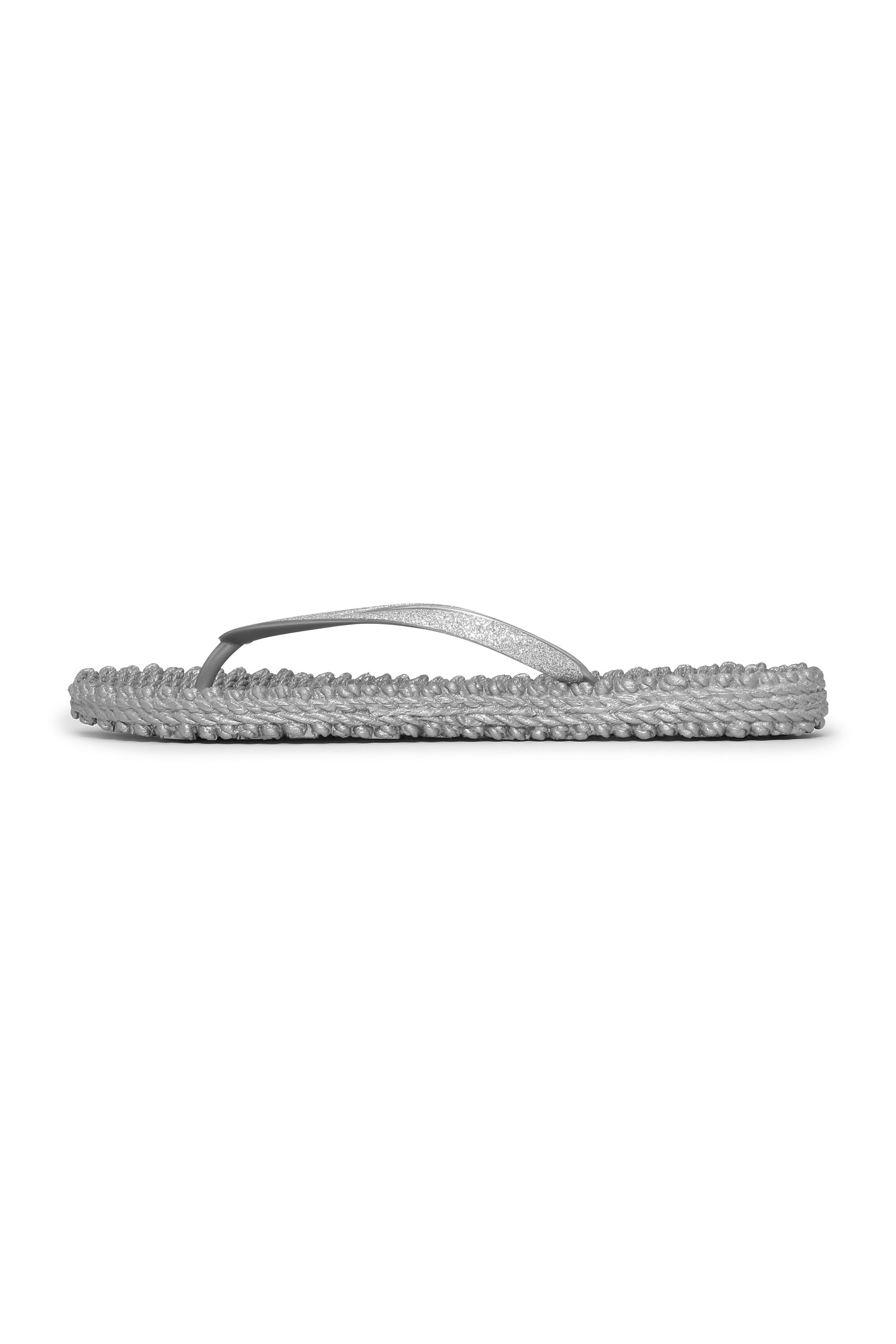 Flip Flop With Glitter - Silver