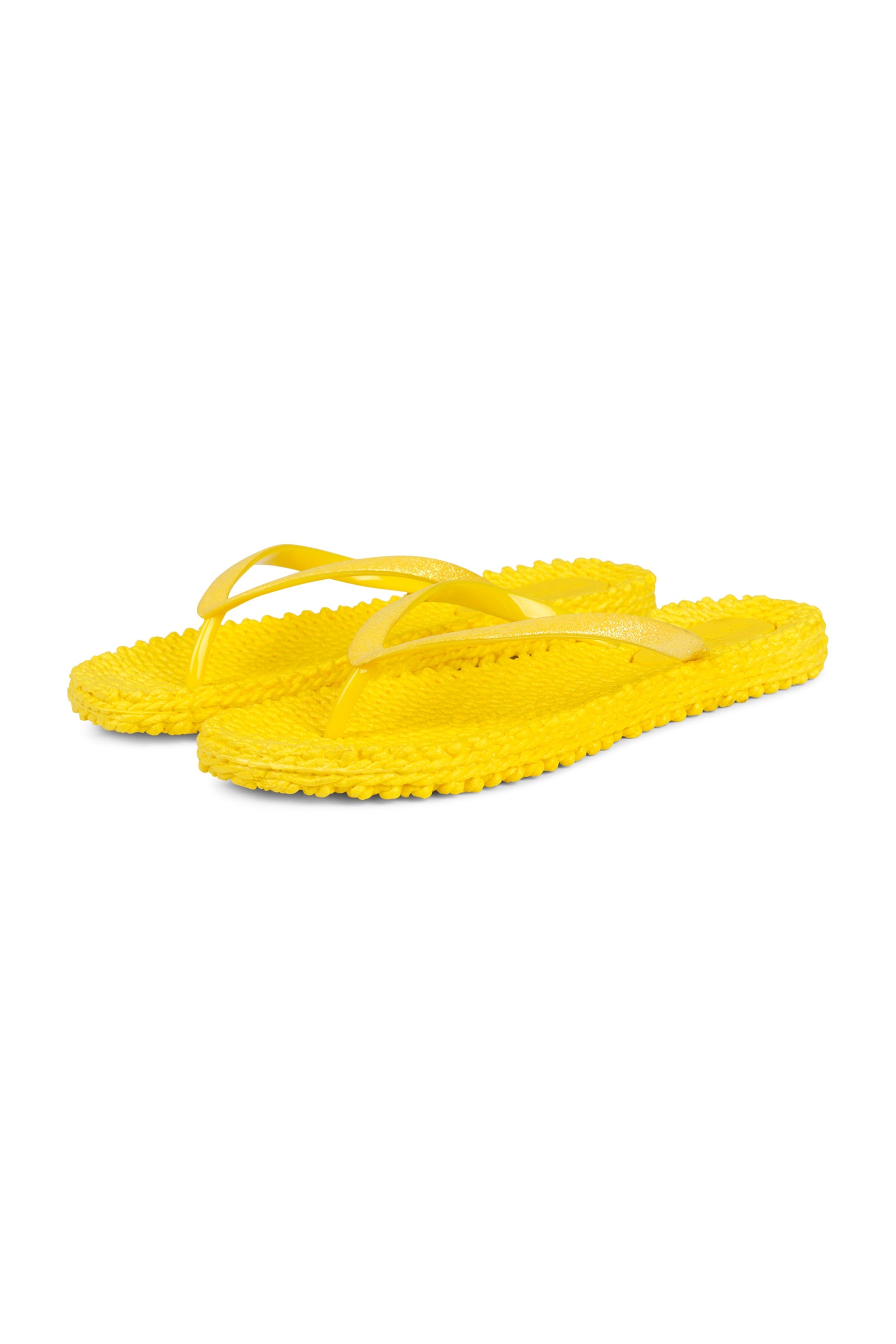 Flip Flop With Glitter - Yellow