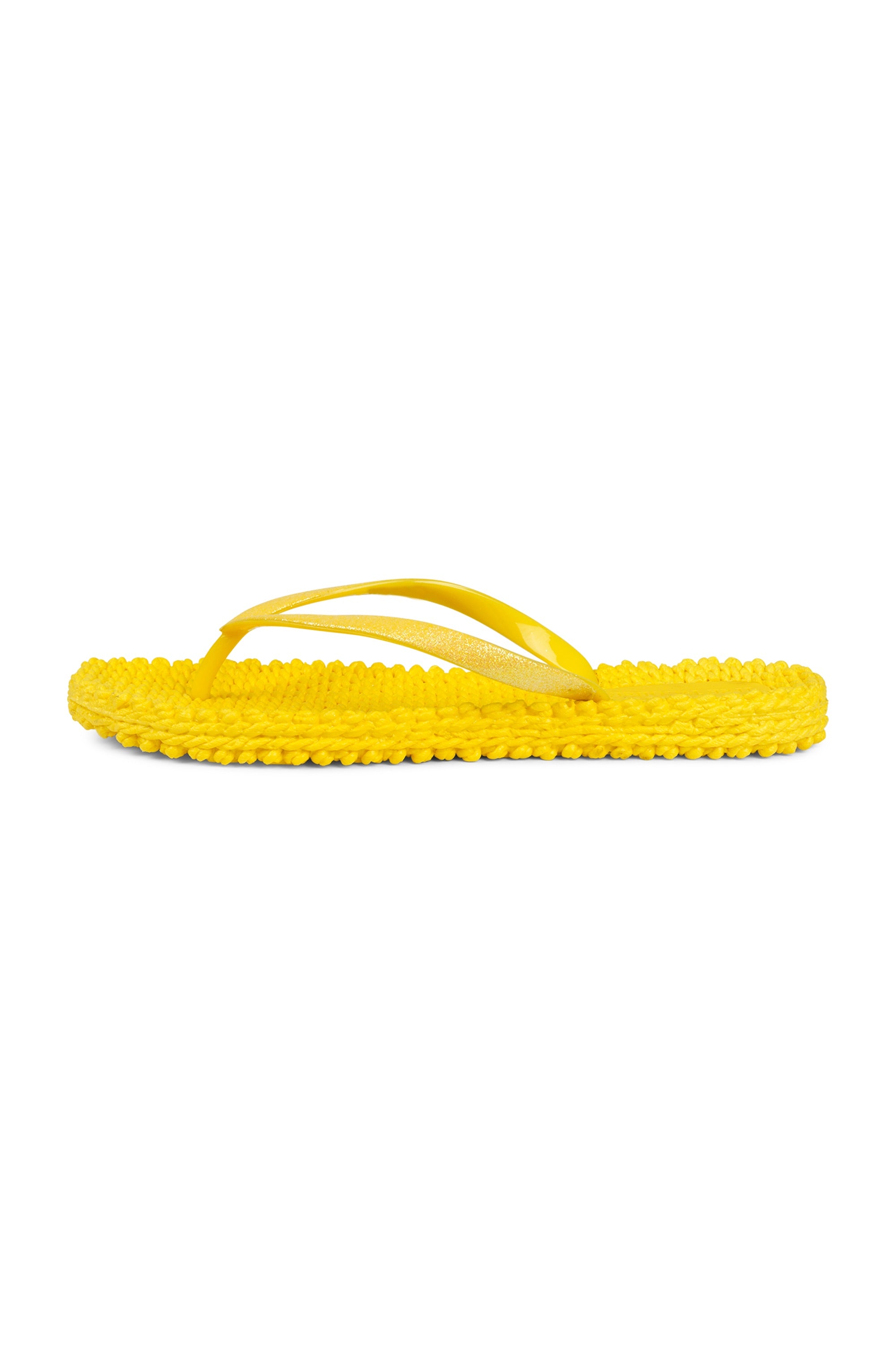Flip Flop With Glitter - Yellow