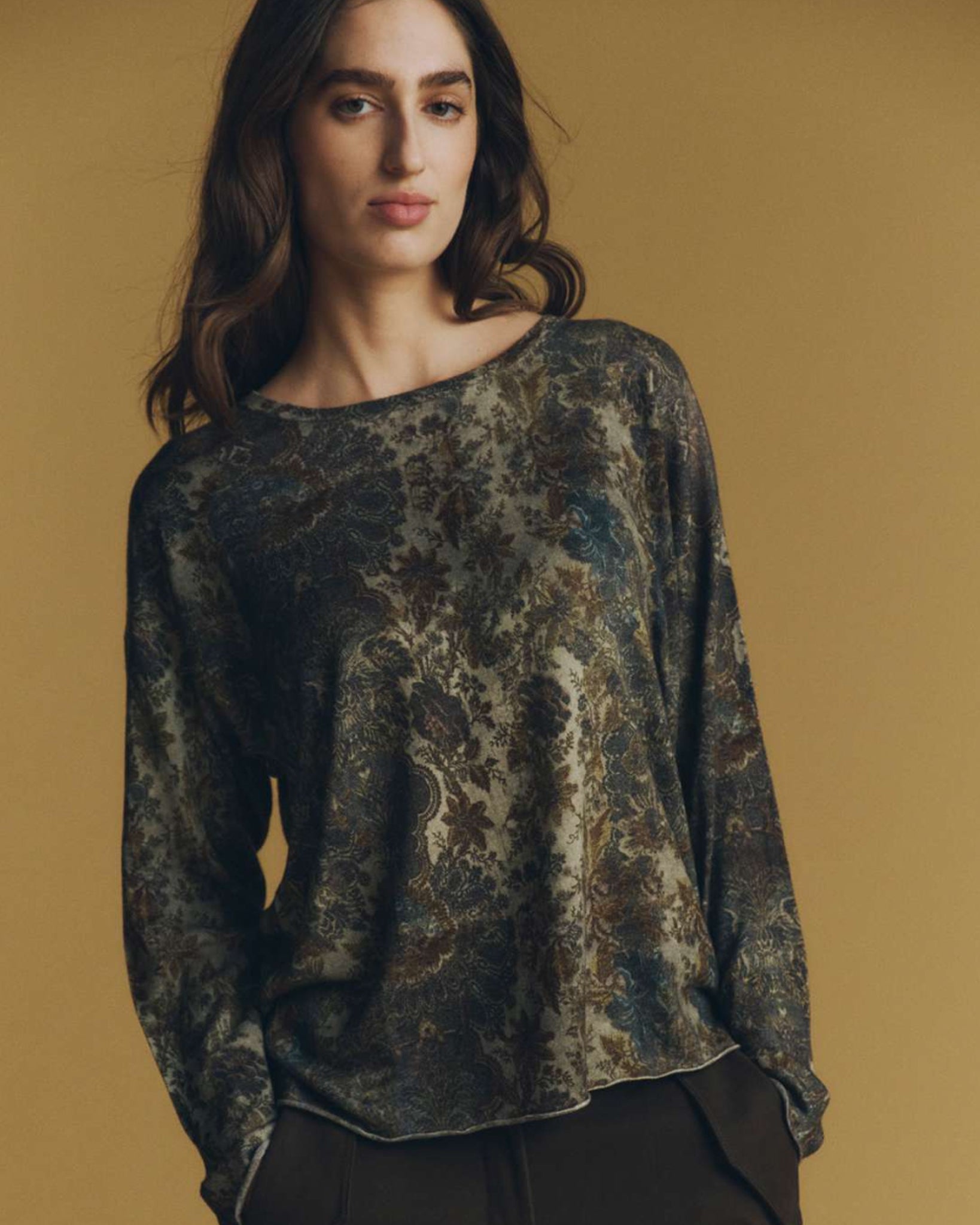 Indra T-Shirt Print Regular Bateau Neck