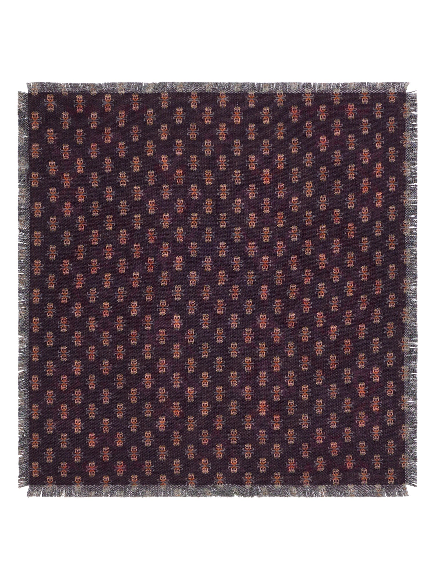 Wool-Silk Bandana Scarf Morocco Print