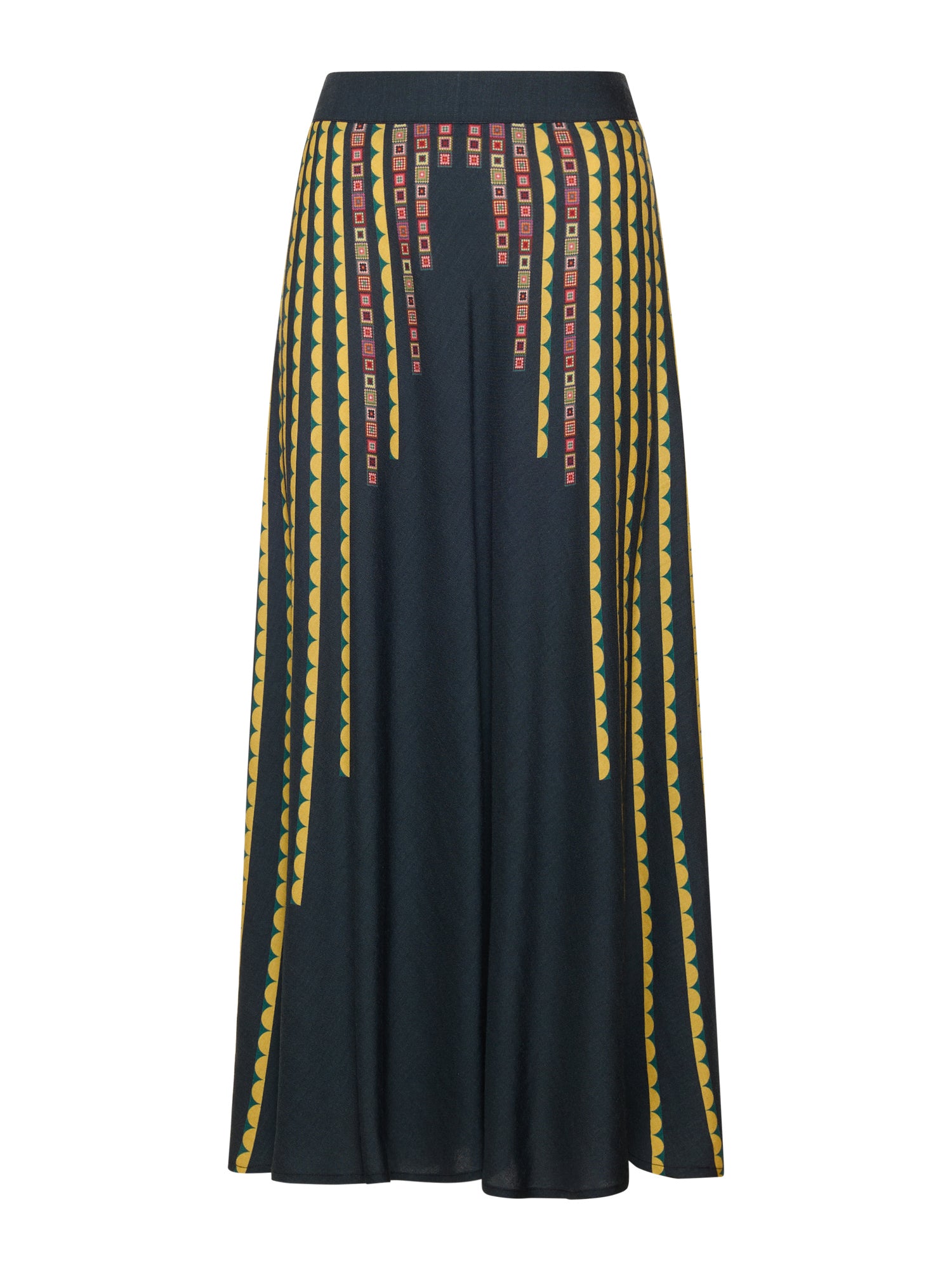 Printed Wool-Silk  Skirt Crochet Print