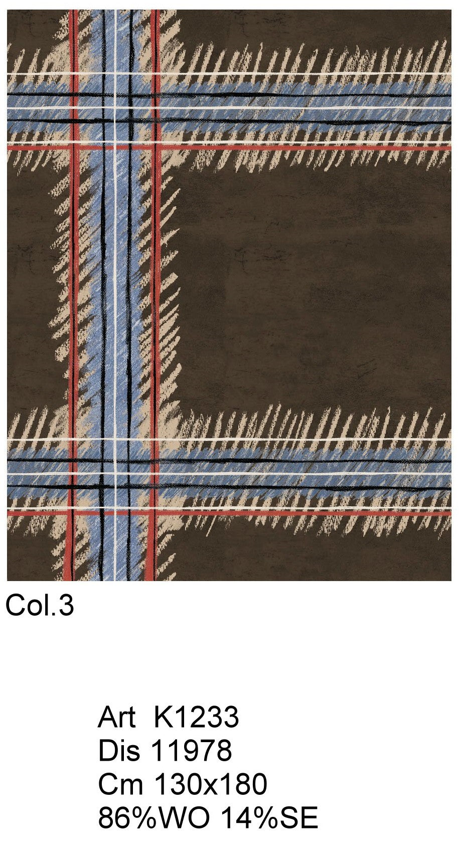 Plaid Wool-Silk Scarf