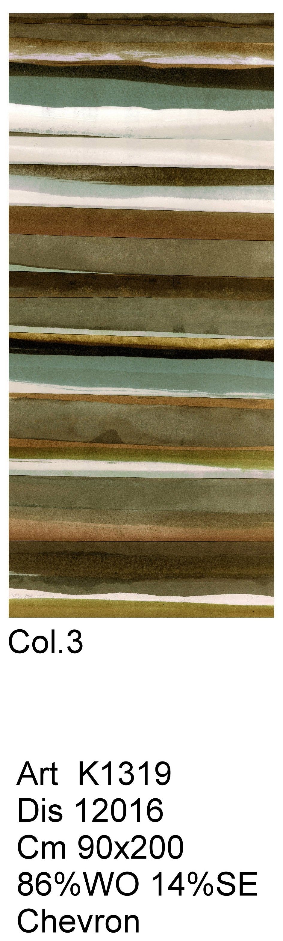 Striped Wool-Silk Stole – 90x200 cm