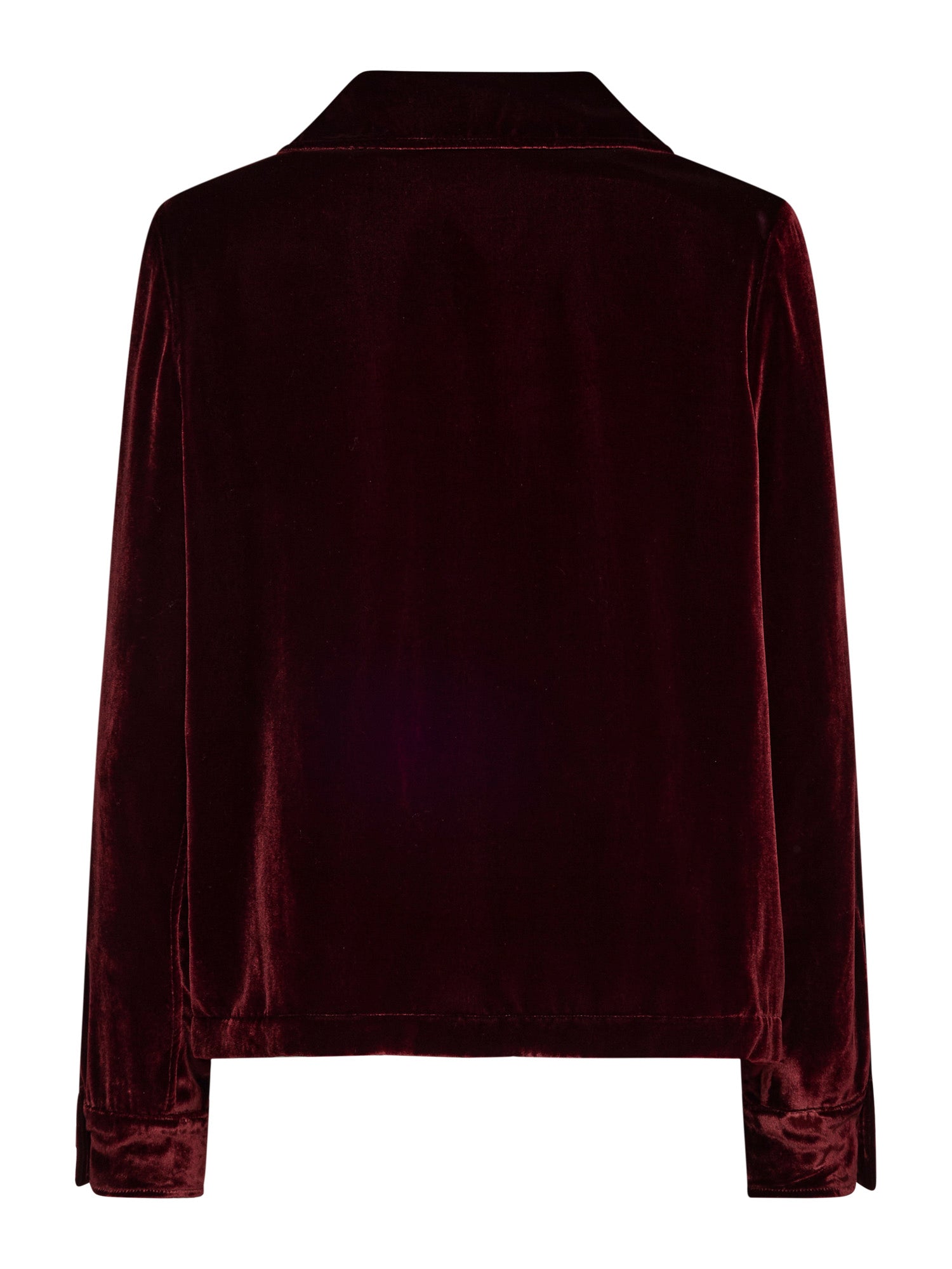 Velvet And Silk Jacket - Bordo