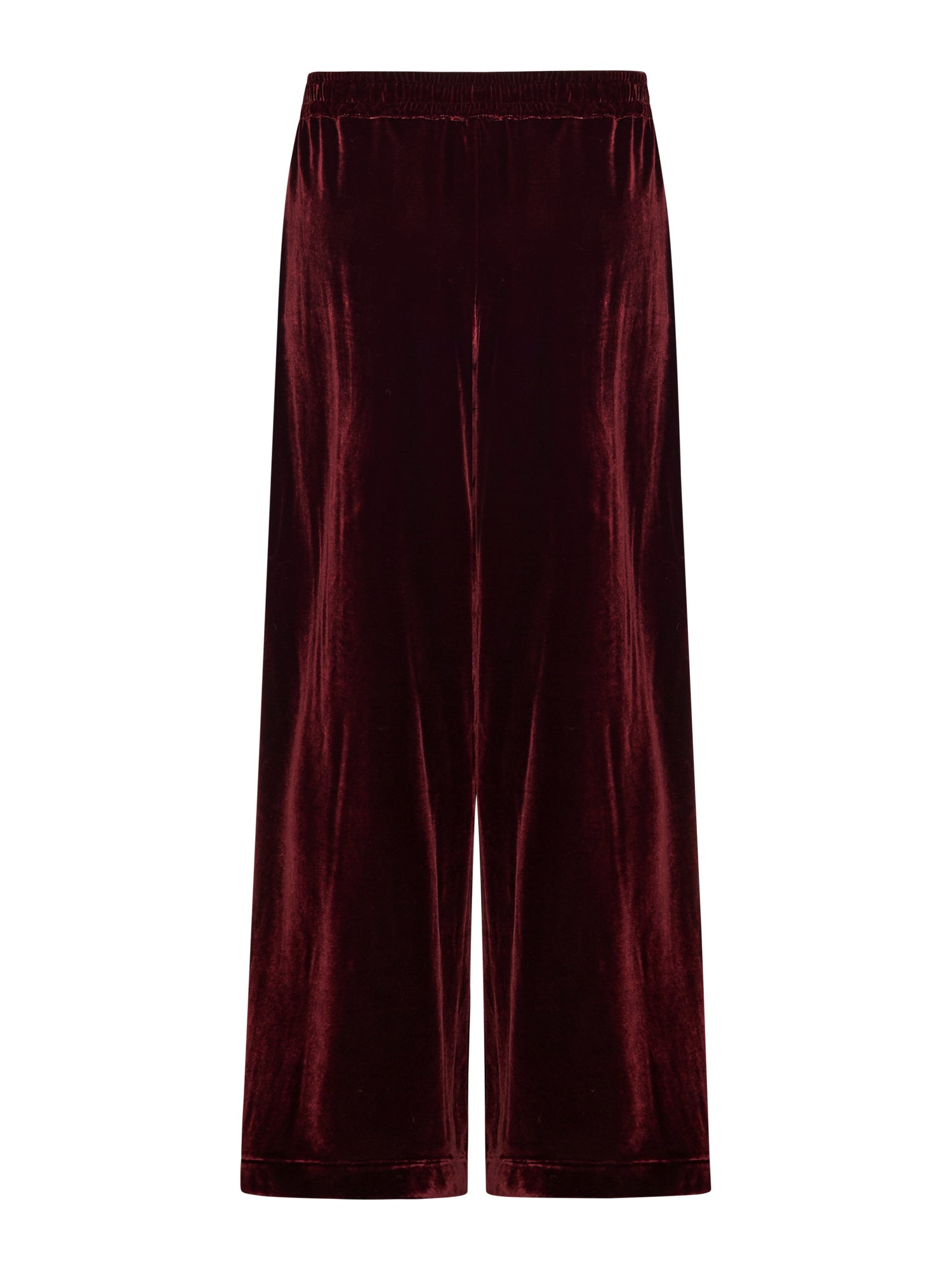 Velvet Silk Trousers - Bordo