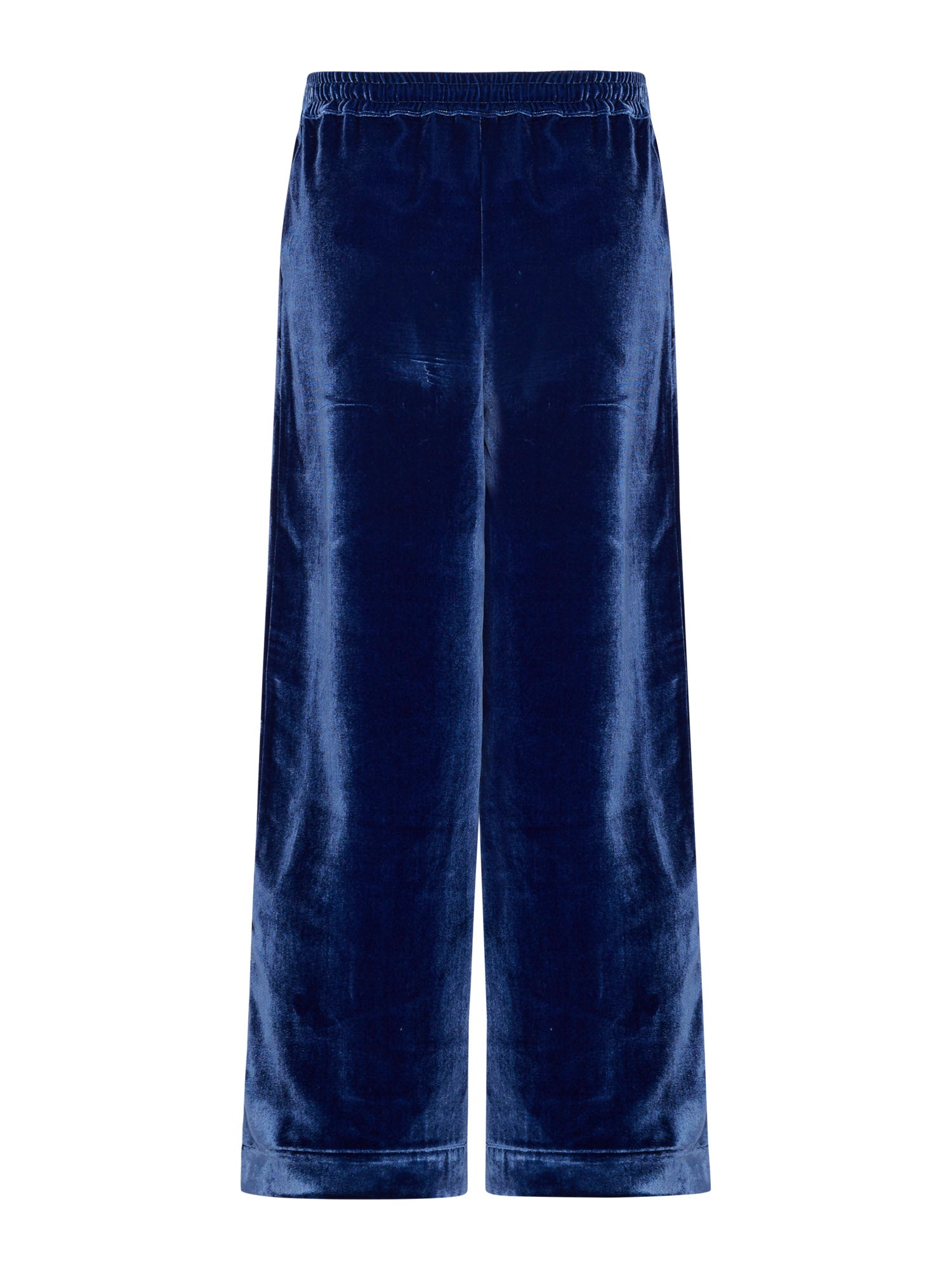 Velvet Silk Trousers - Blue