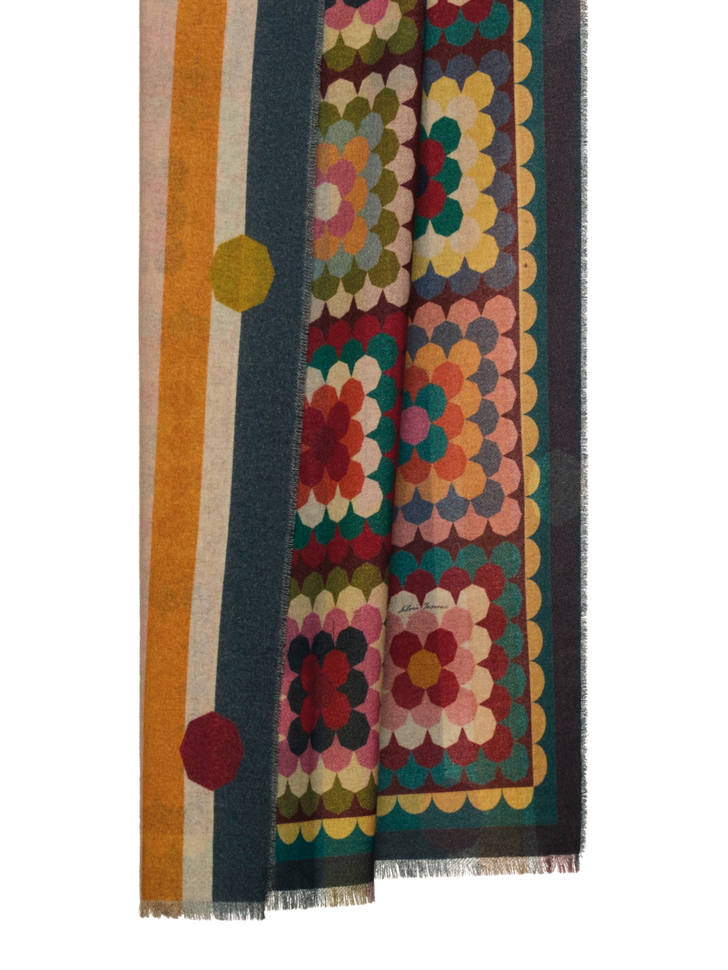 Wool-Silk  Stole Crochet Print