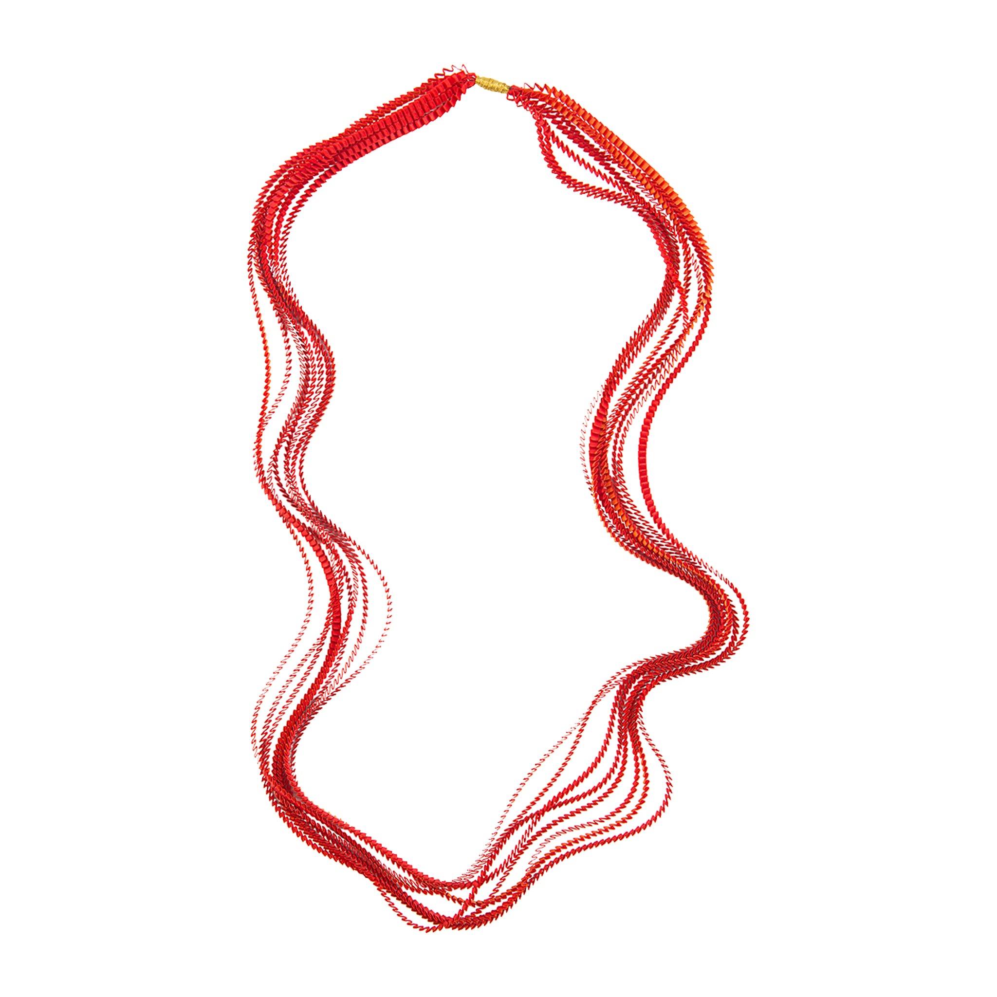 "Essilp" Necklace - Red Orange