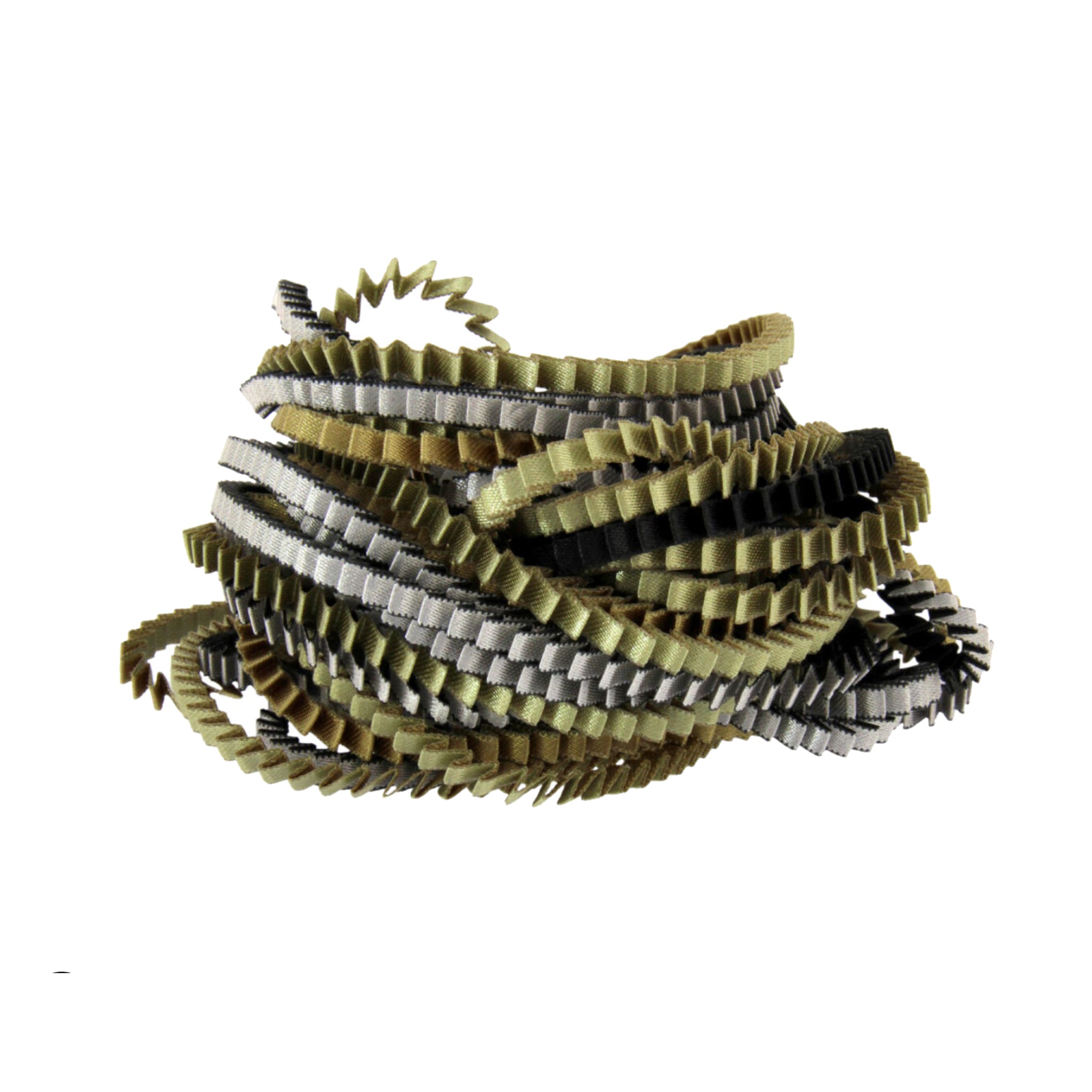 "Essilp" Necklace - Black, Khaki, Olive, Silver