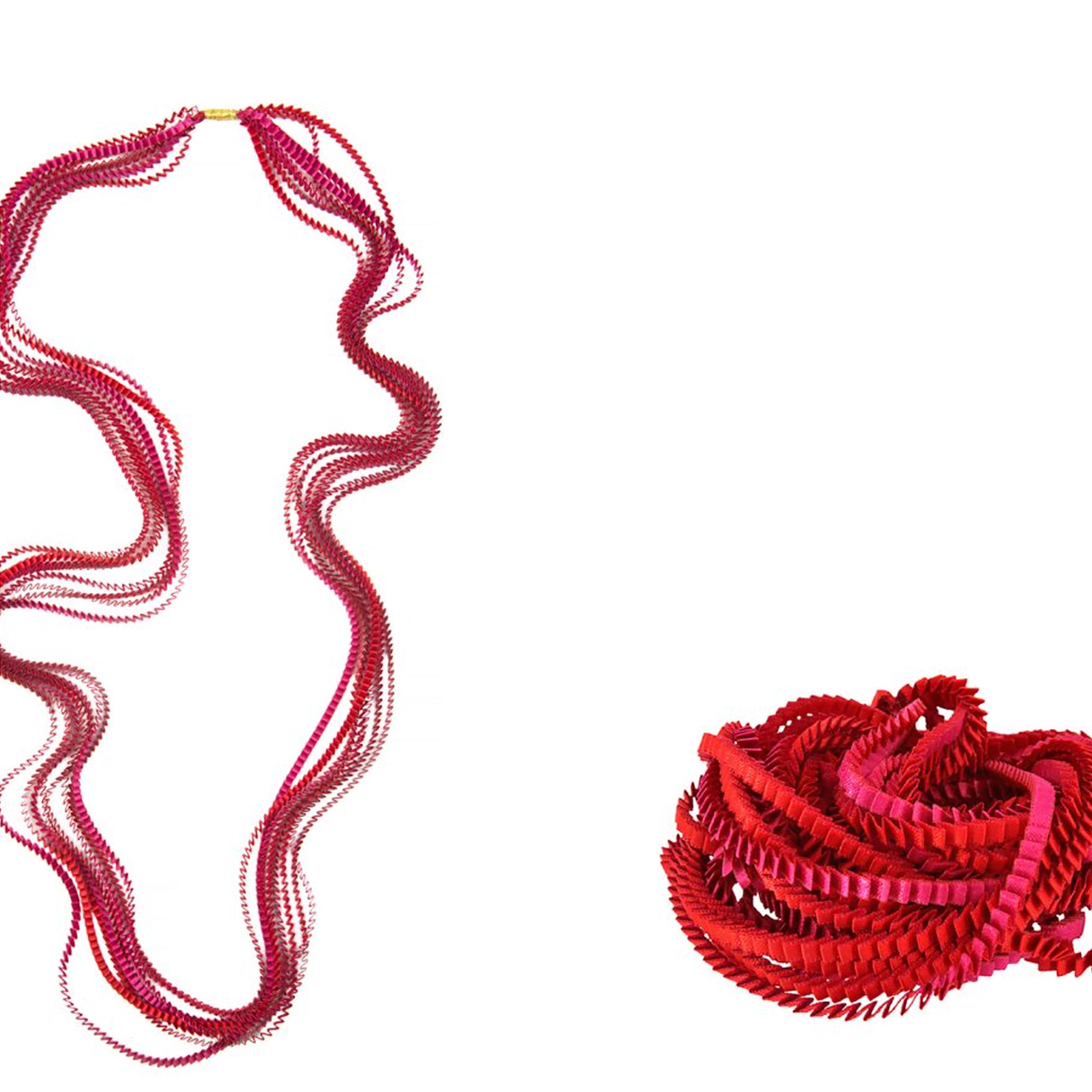"Essilp" Necklace - Red Fuschia