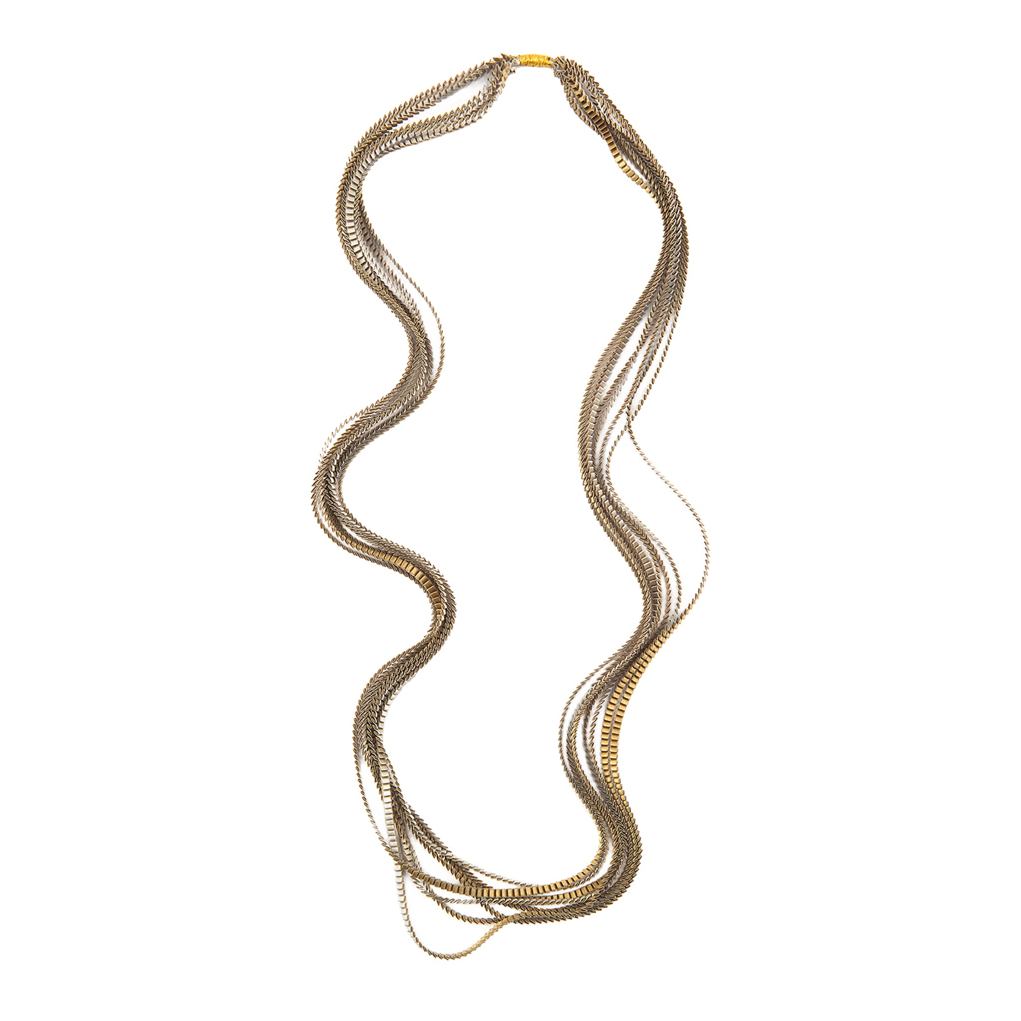 "Essilp" Necklace - Olive, Silver