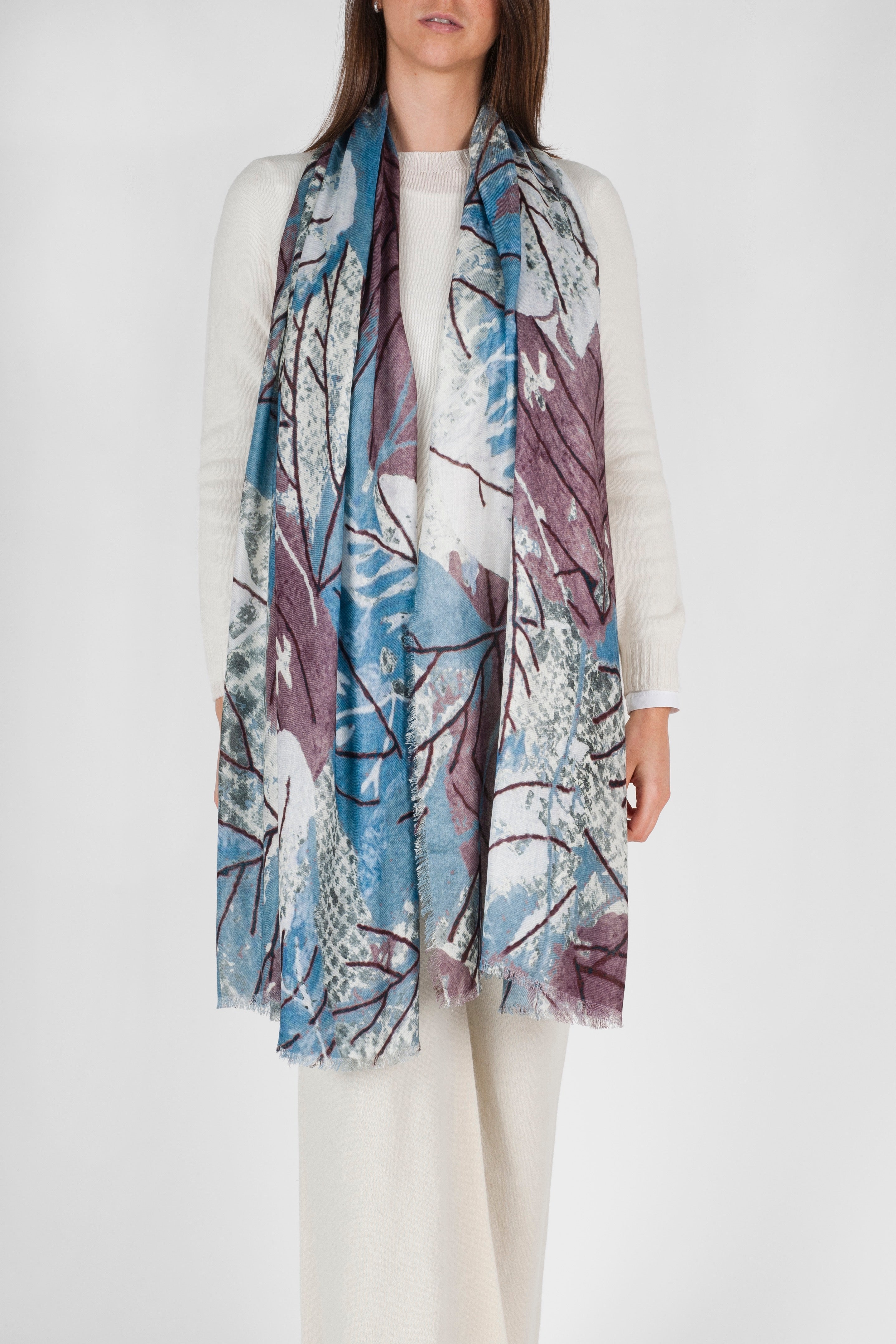 Lama Mc - Print Stole - Blue