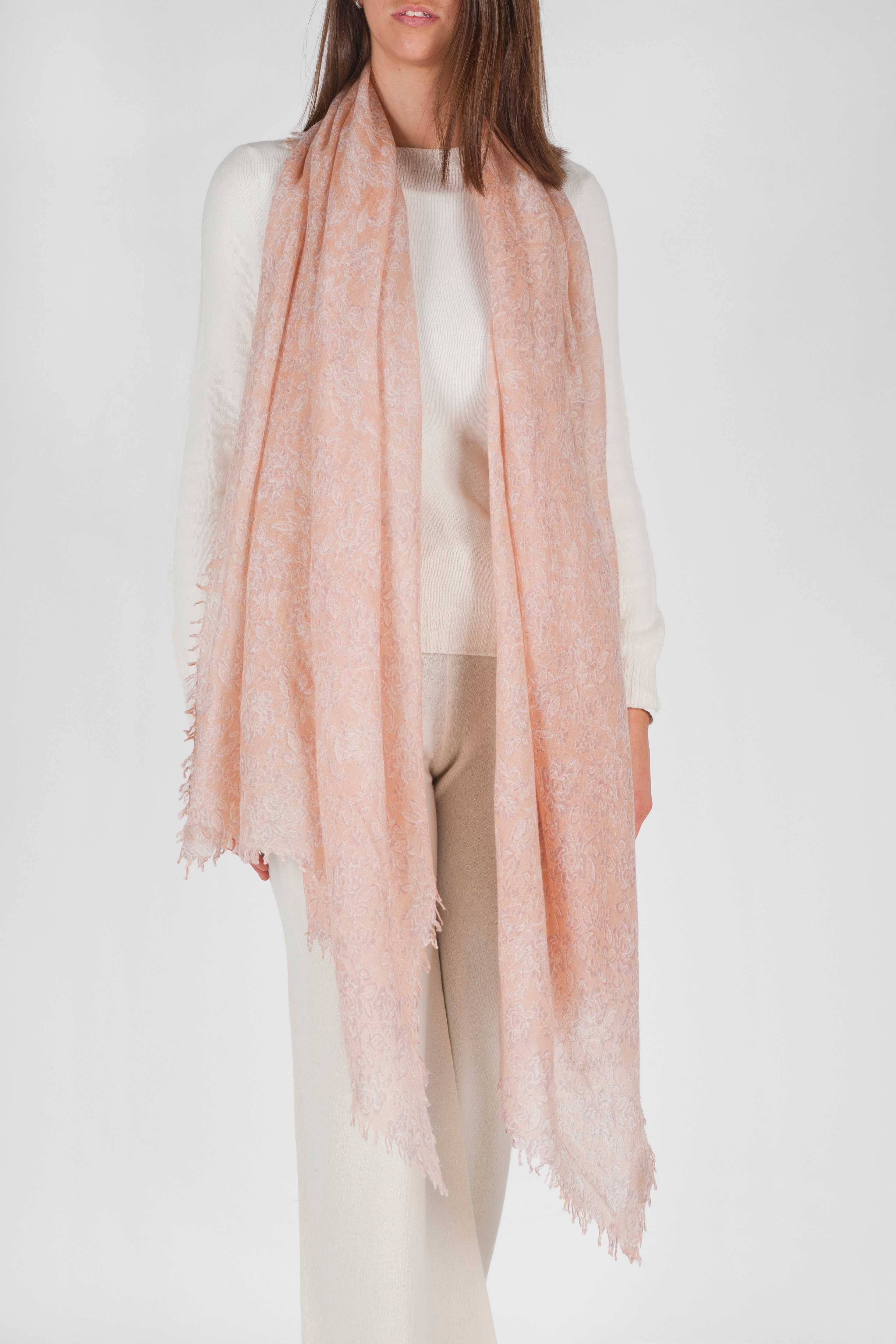 Lola Print Stole - Pink