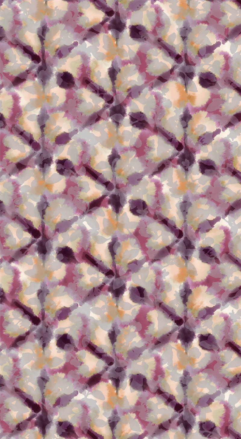 Lumaca W Print Stole - Purple