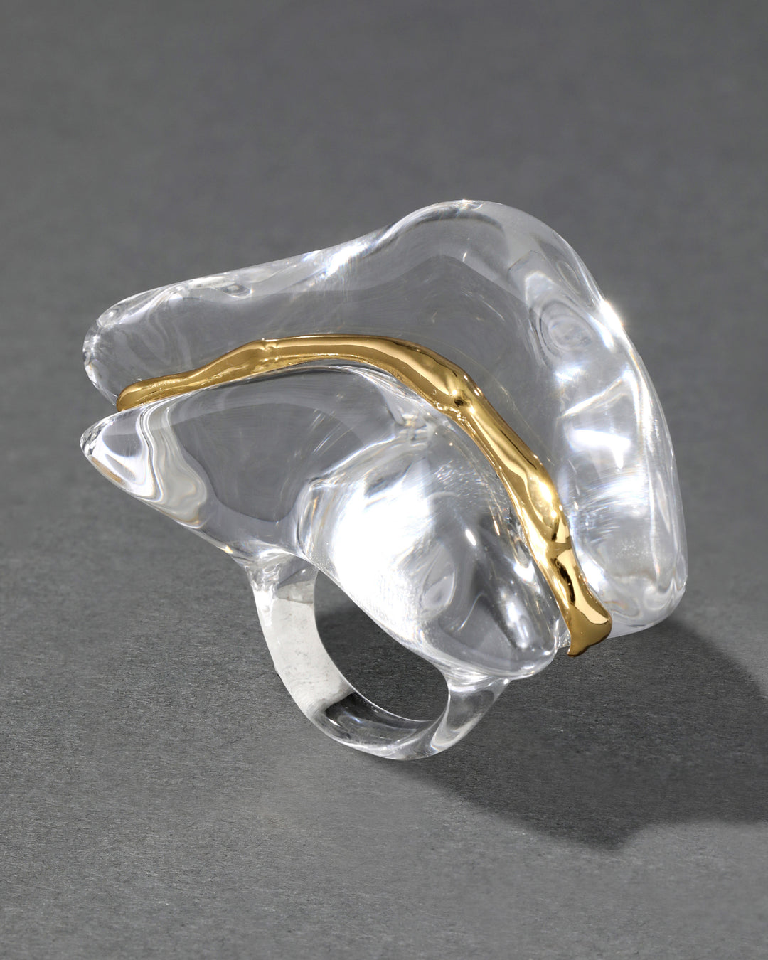 Liquid Lucite Wave Ring